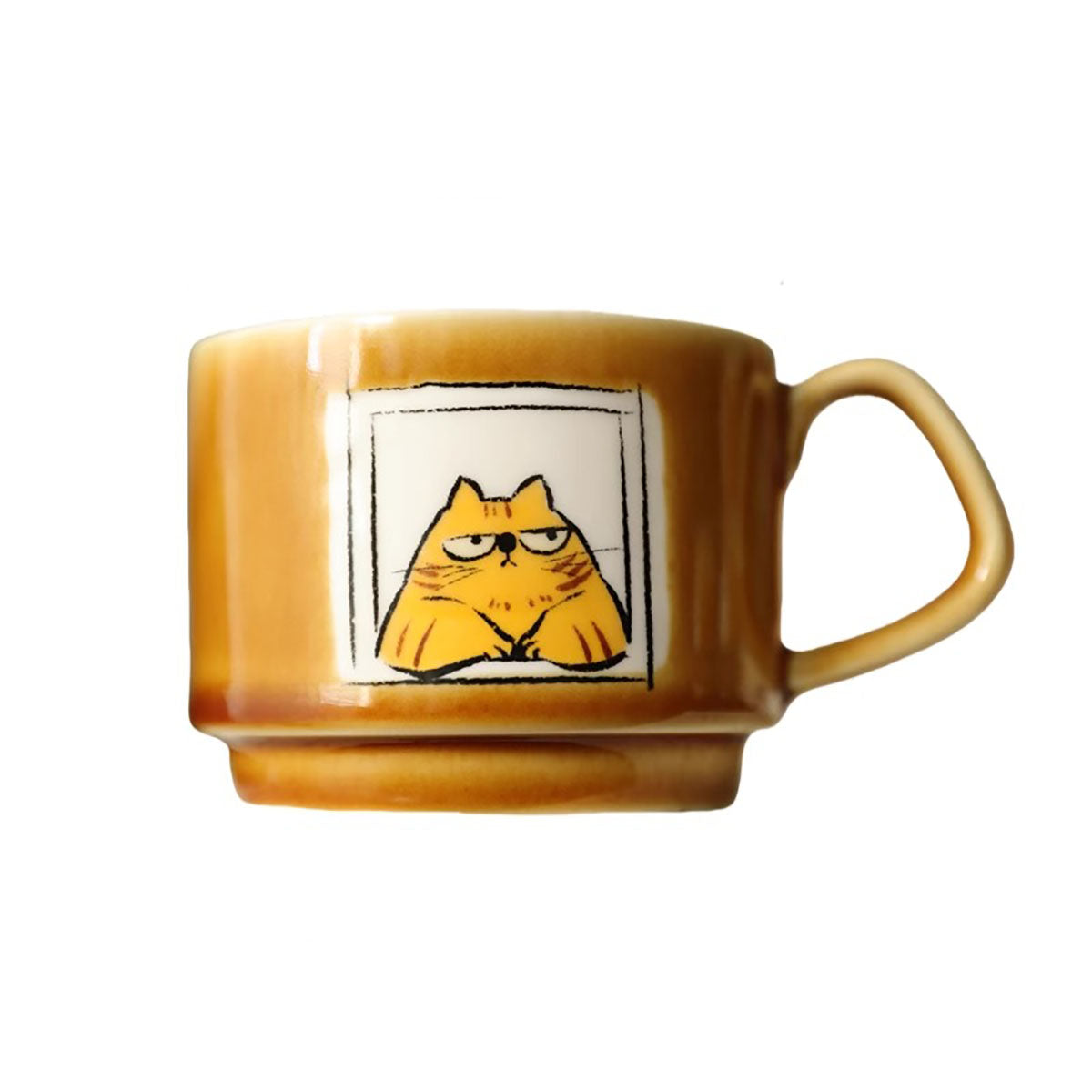 Tasse à café en céramique avec illustration de chat