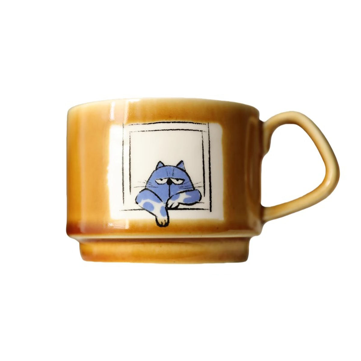 Tasse à café en céramique avec illustration de chat