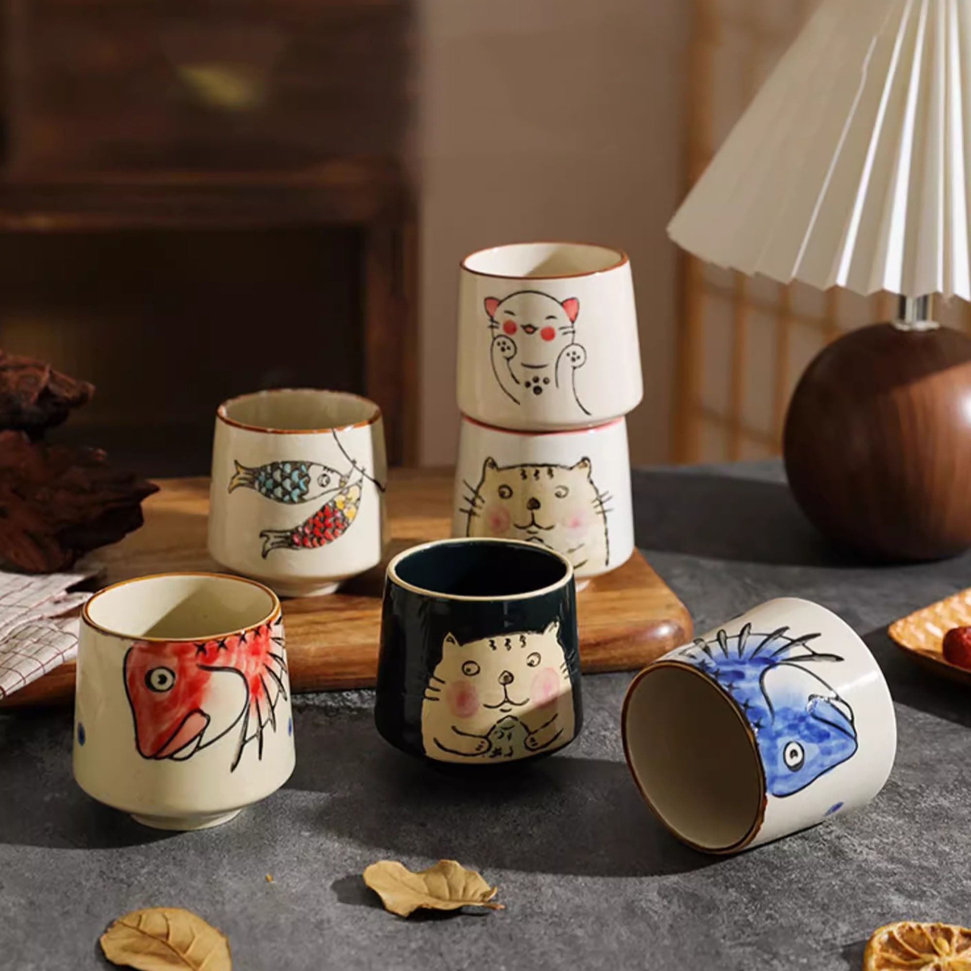 Teetasse mit japanischem Retro-Muster
