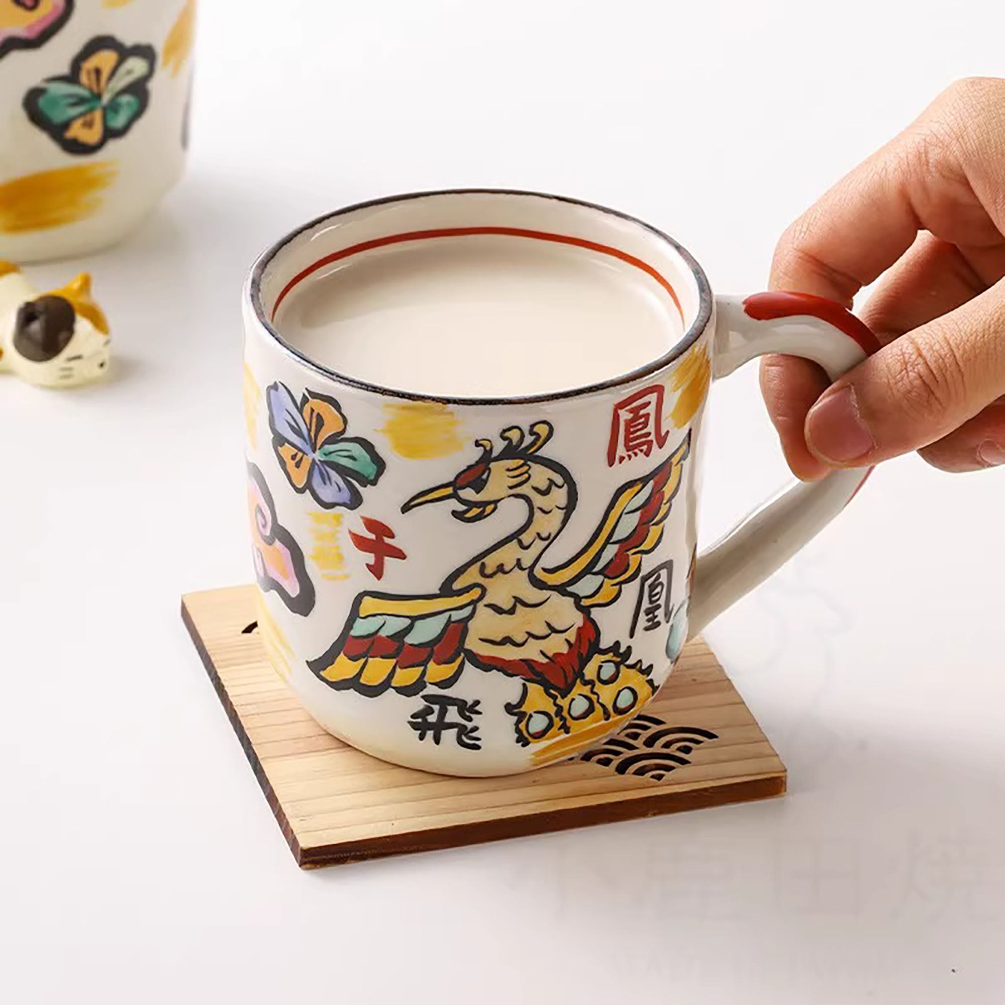 Mug Arita-Yaki avec motif Dragon Porte-Bonheur