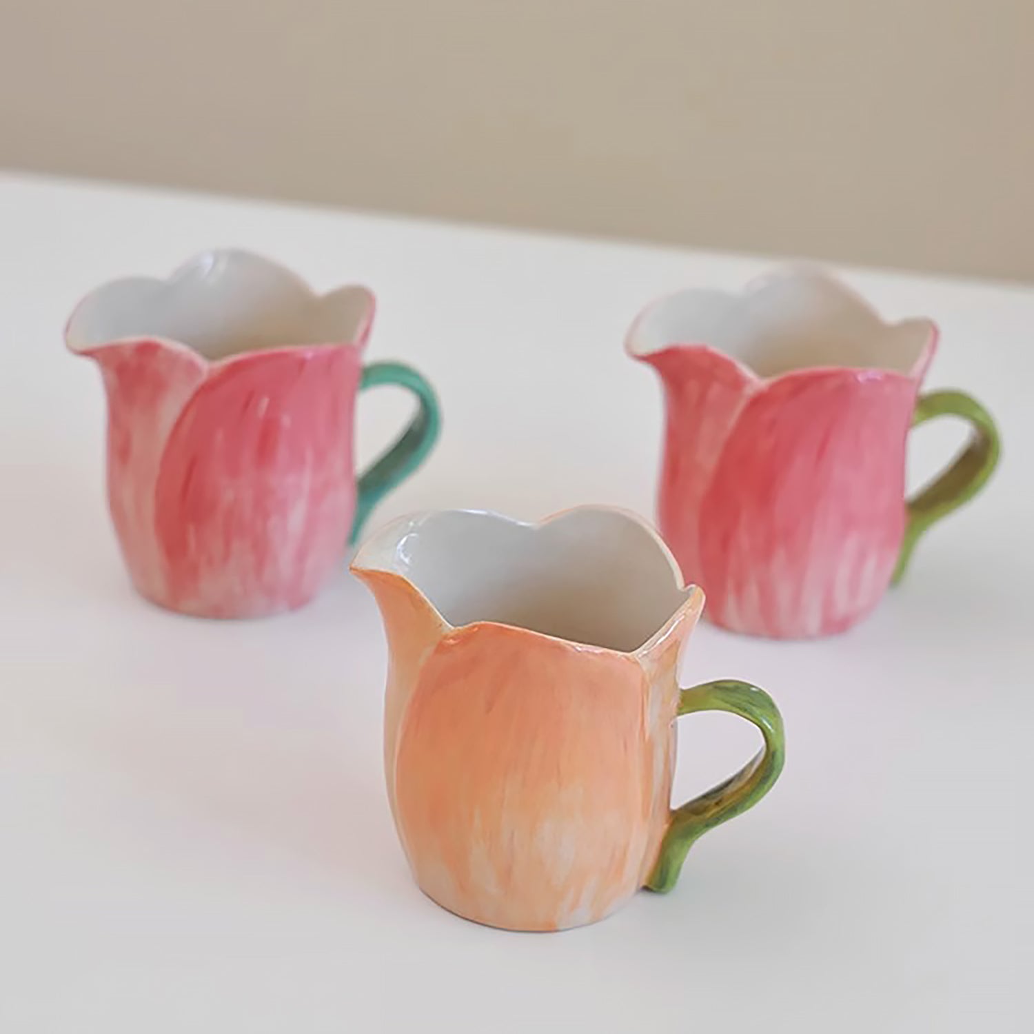 Tasse à café filtre en céramique faite main en forme de fleur