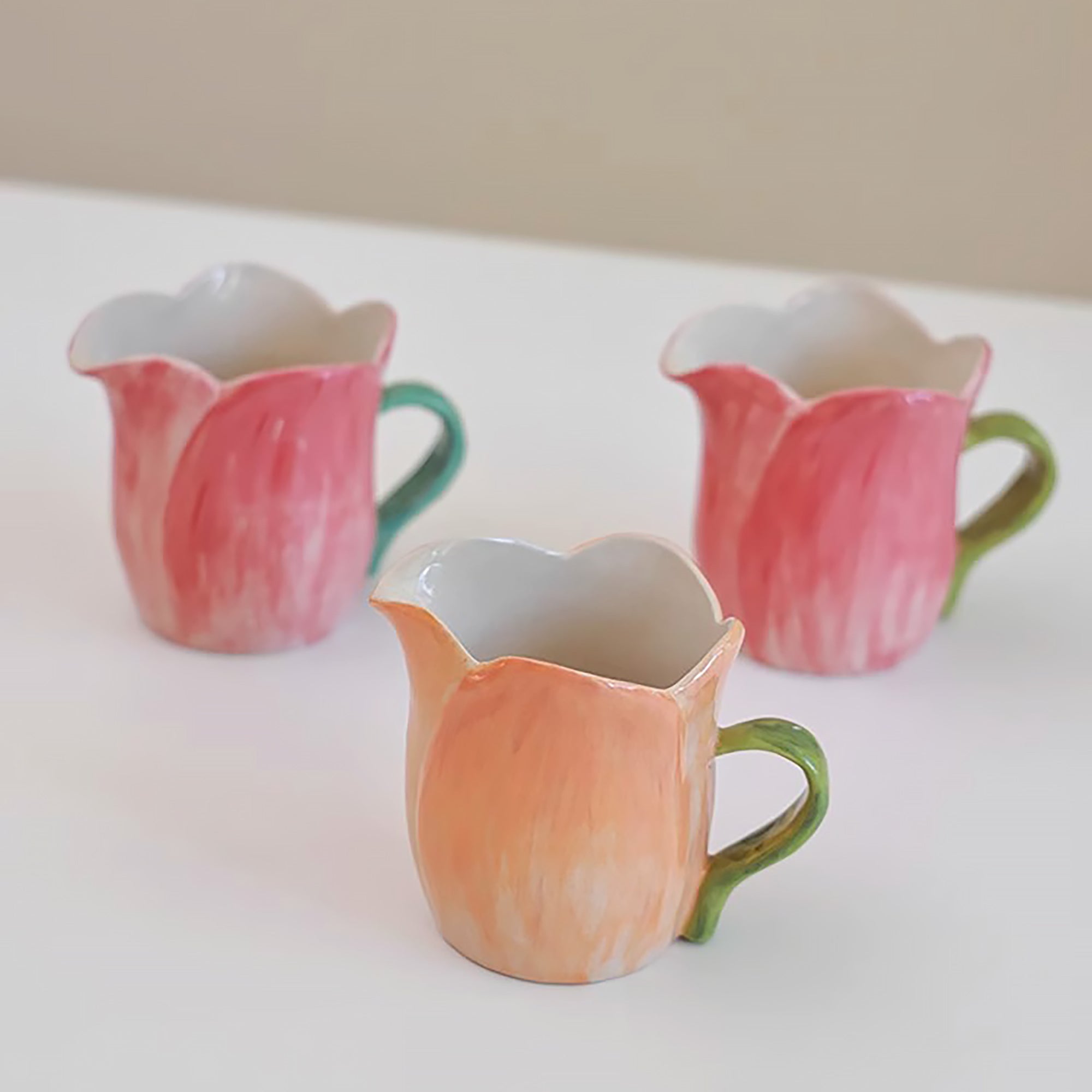 Tasse à café filtre en céramique faite main en forme de fleur