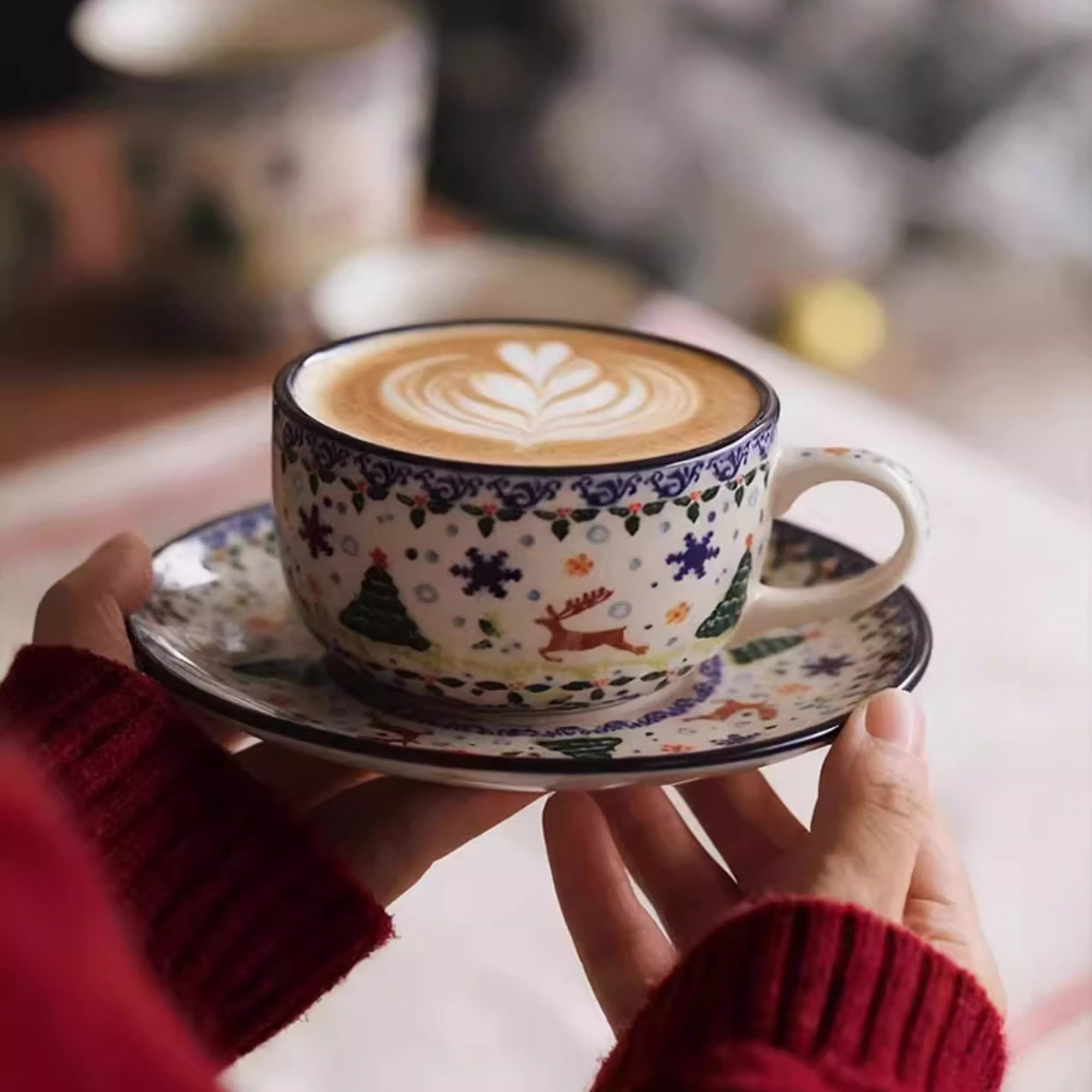 Tasse en céramique style vintage de Noël