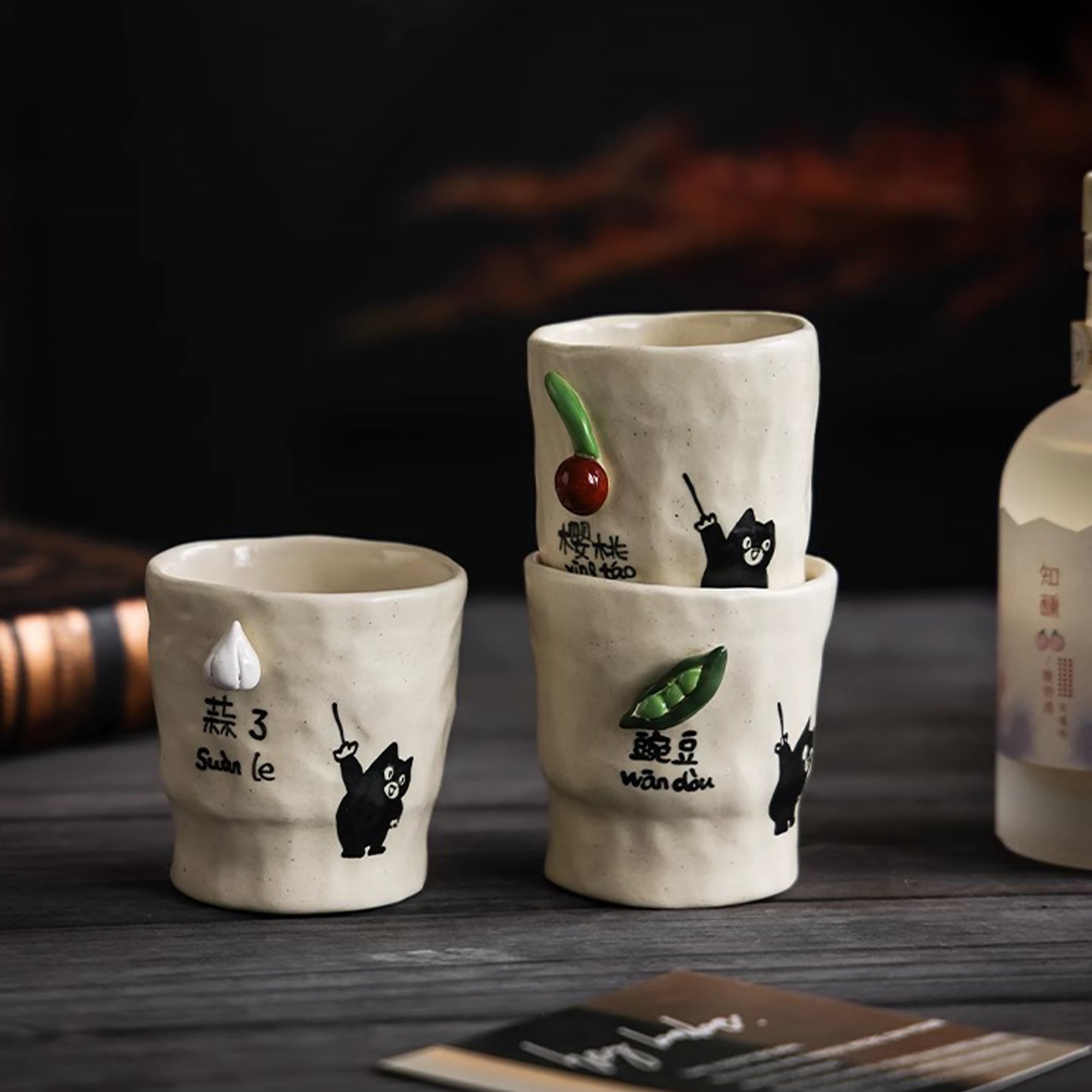 Tasse à saké artisanale Jingdezhen