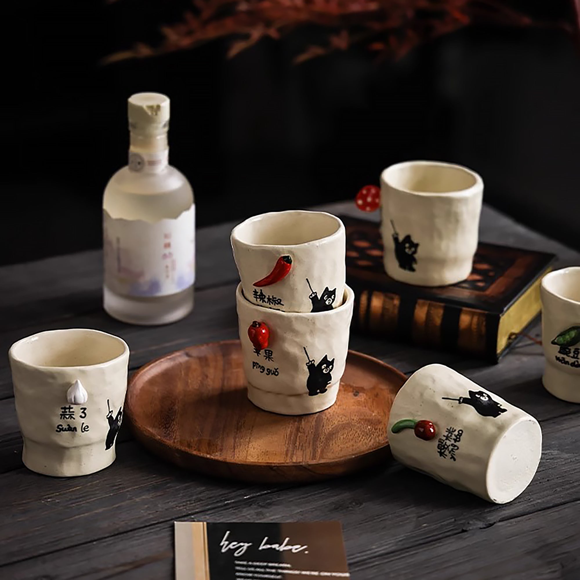 Tasse à saké artisanale Jingdezhen