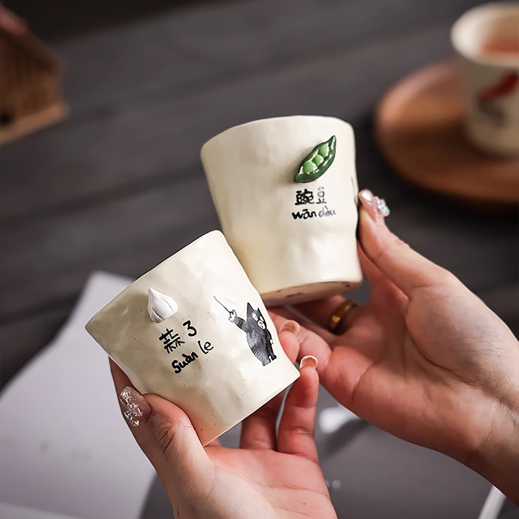 Tasse à saké artisanale Jingdezhen