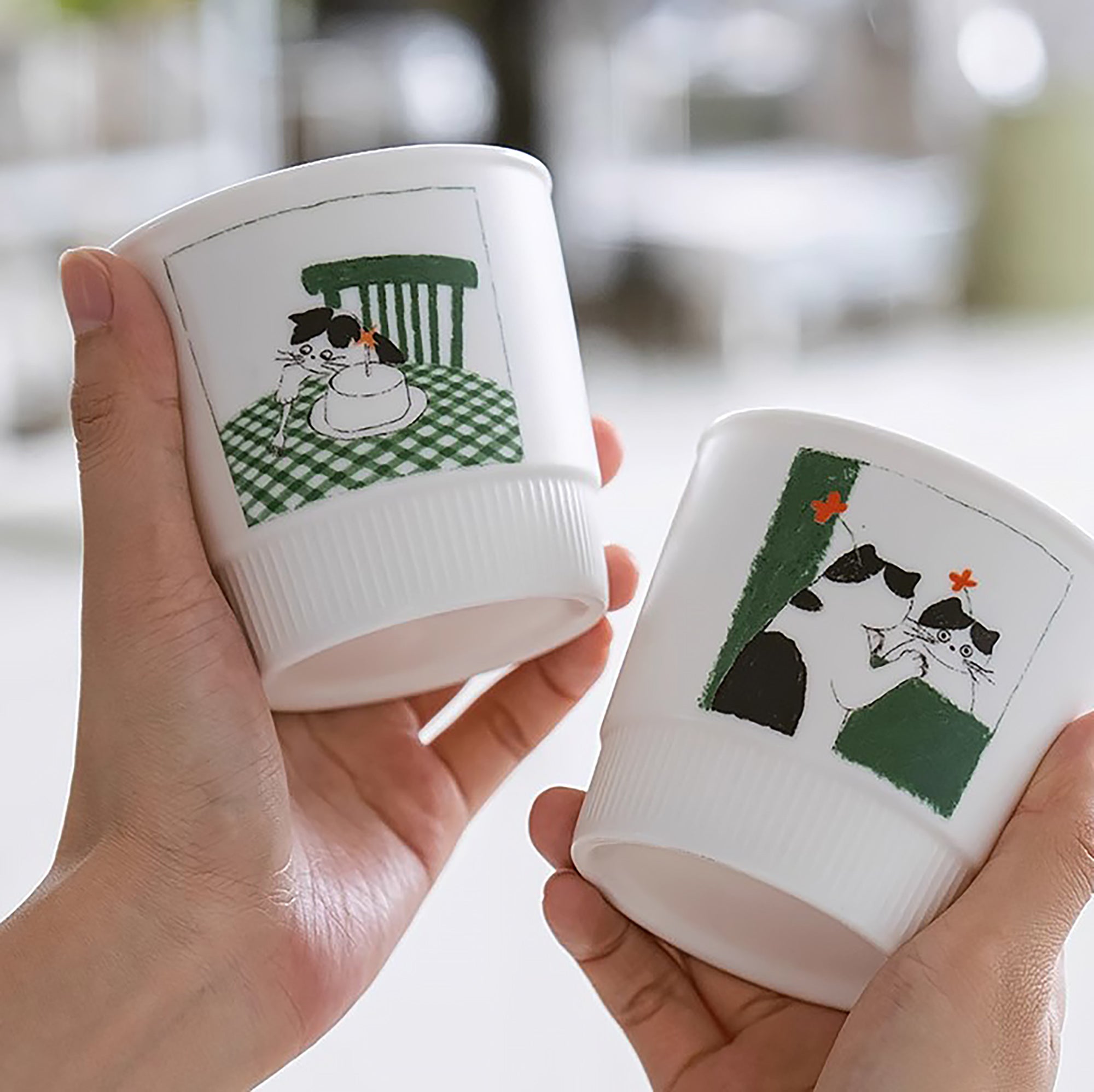 Tasse en céramique avec design mignon chat