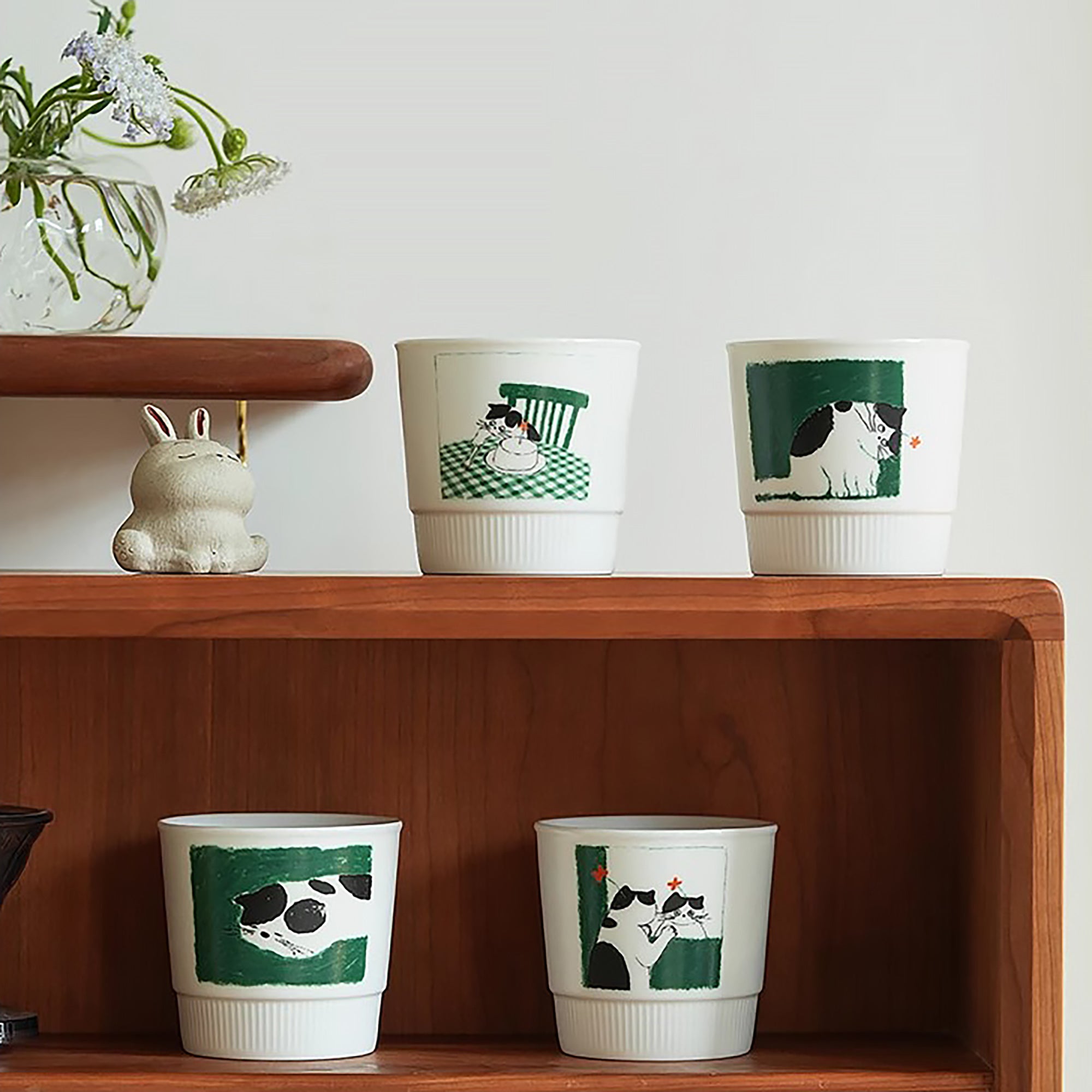 Tasse en céramique avec design mignon chat