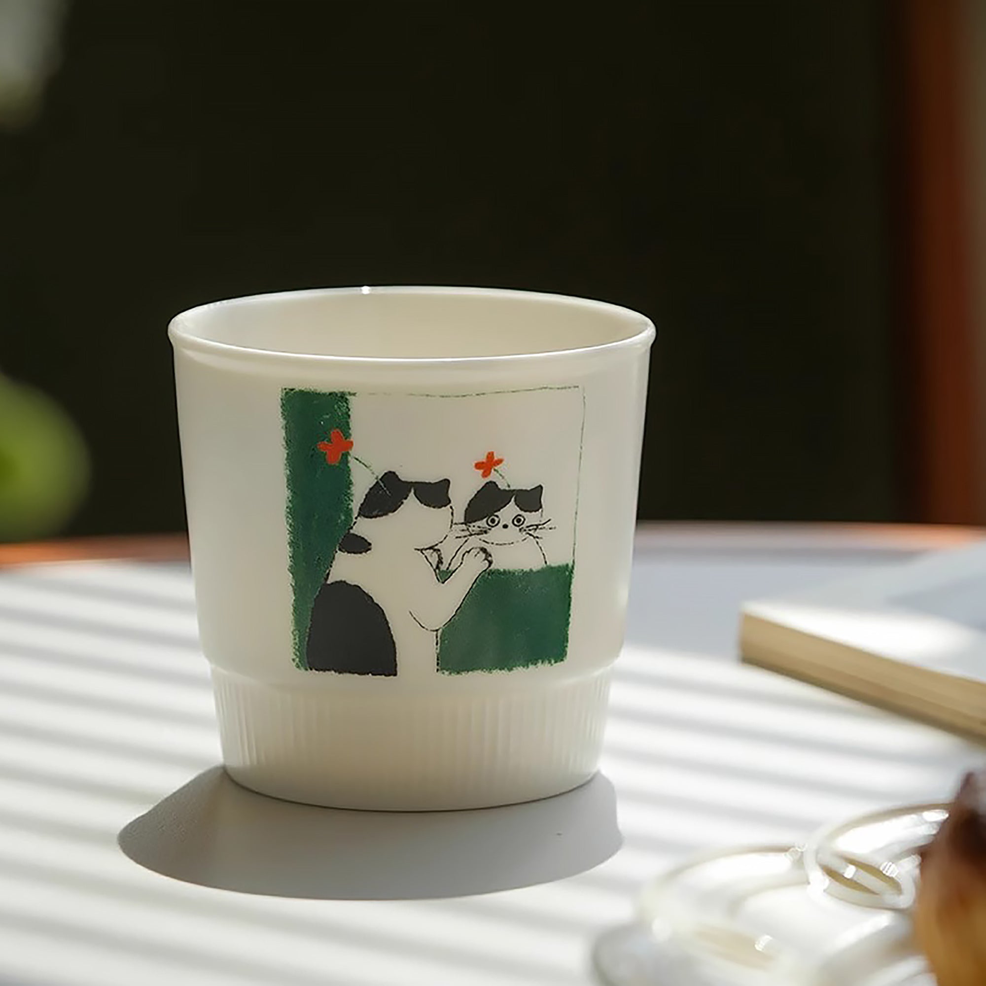 Tasse en céramique avec design mignon chat