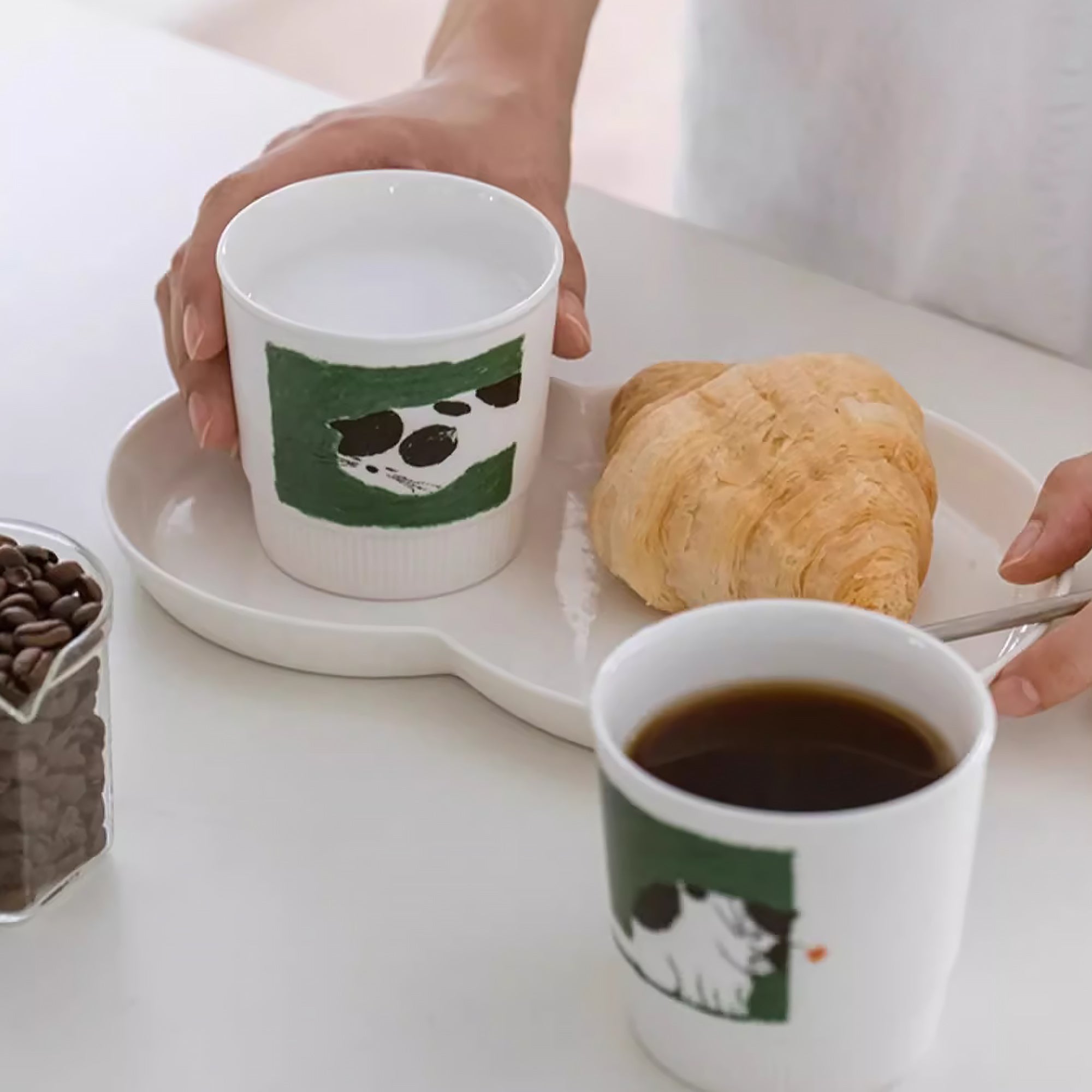 Tasse en céramique avec design mignon chat