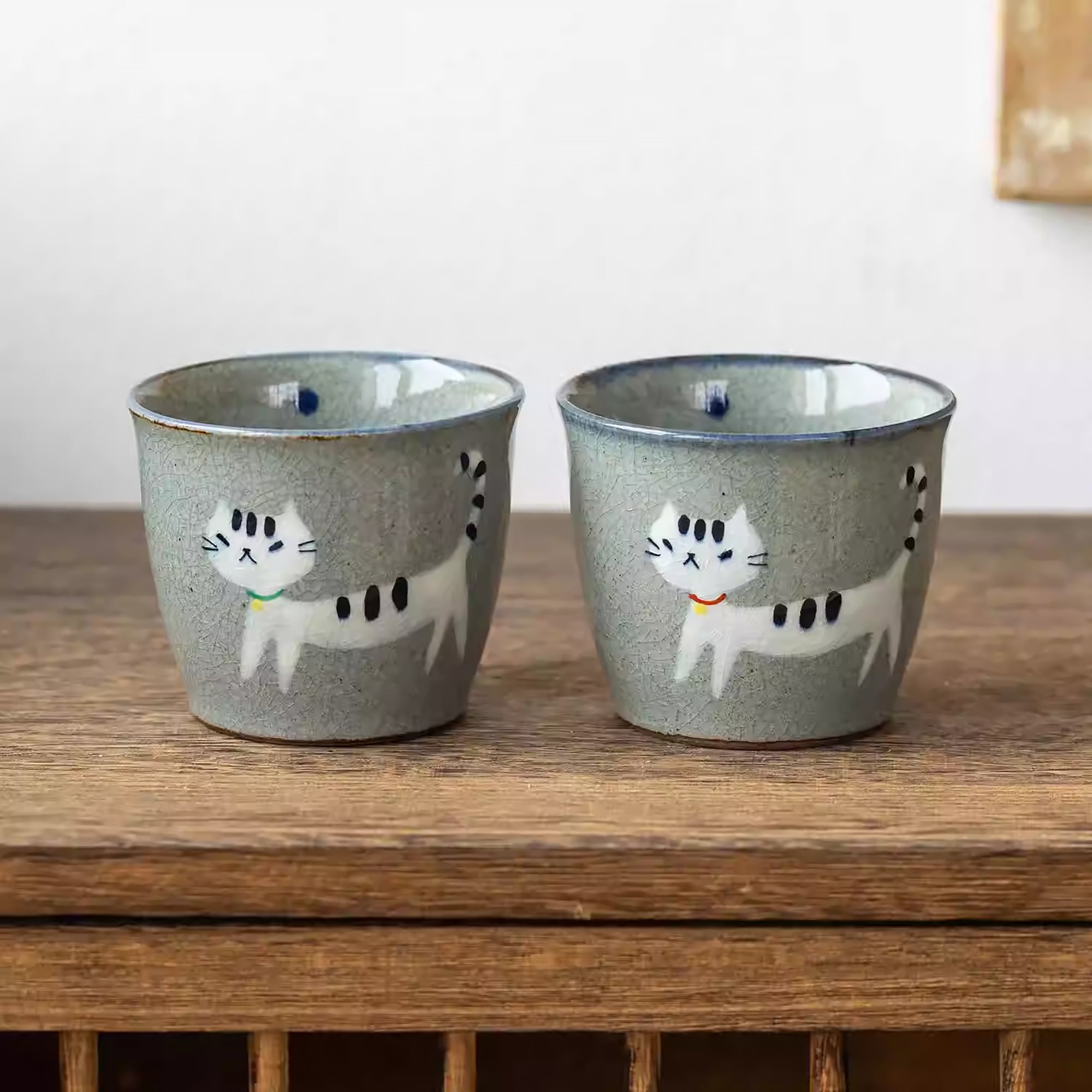 Tasse choko en céramique craquelée Shōhōgama