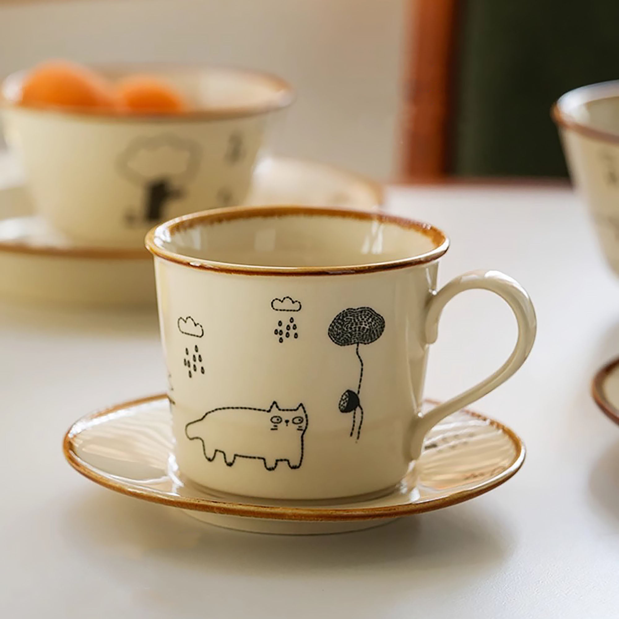 Tasse à Café en céramique avec mignon chat en design