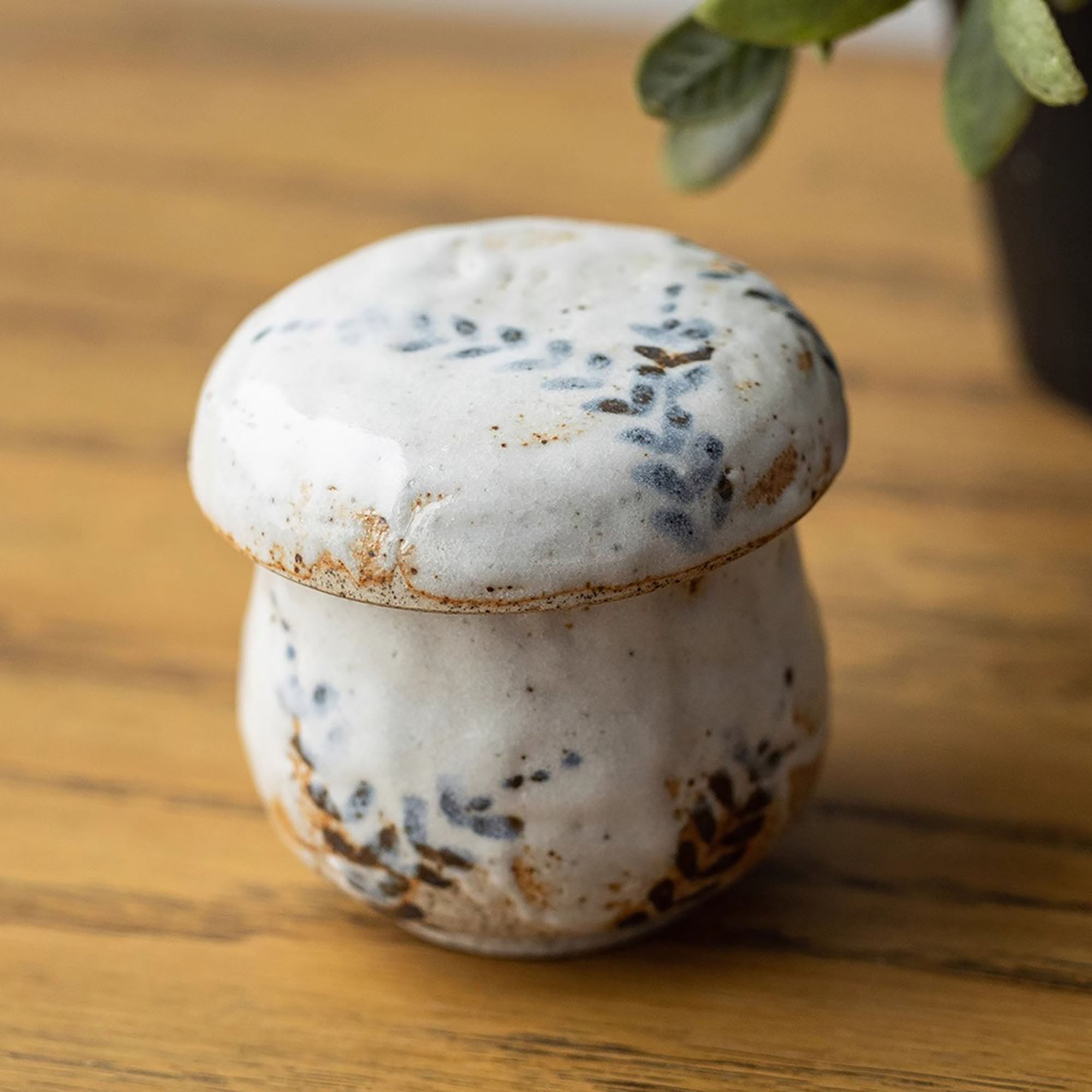 Tasse couverte en Shino-yaki