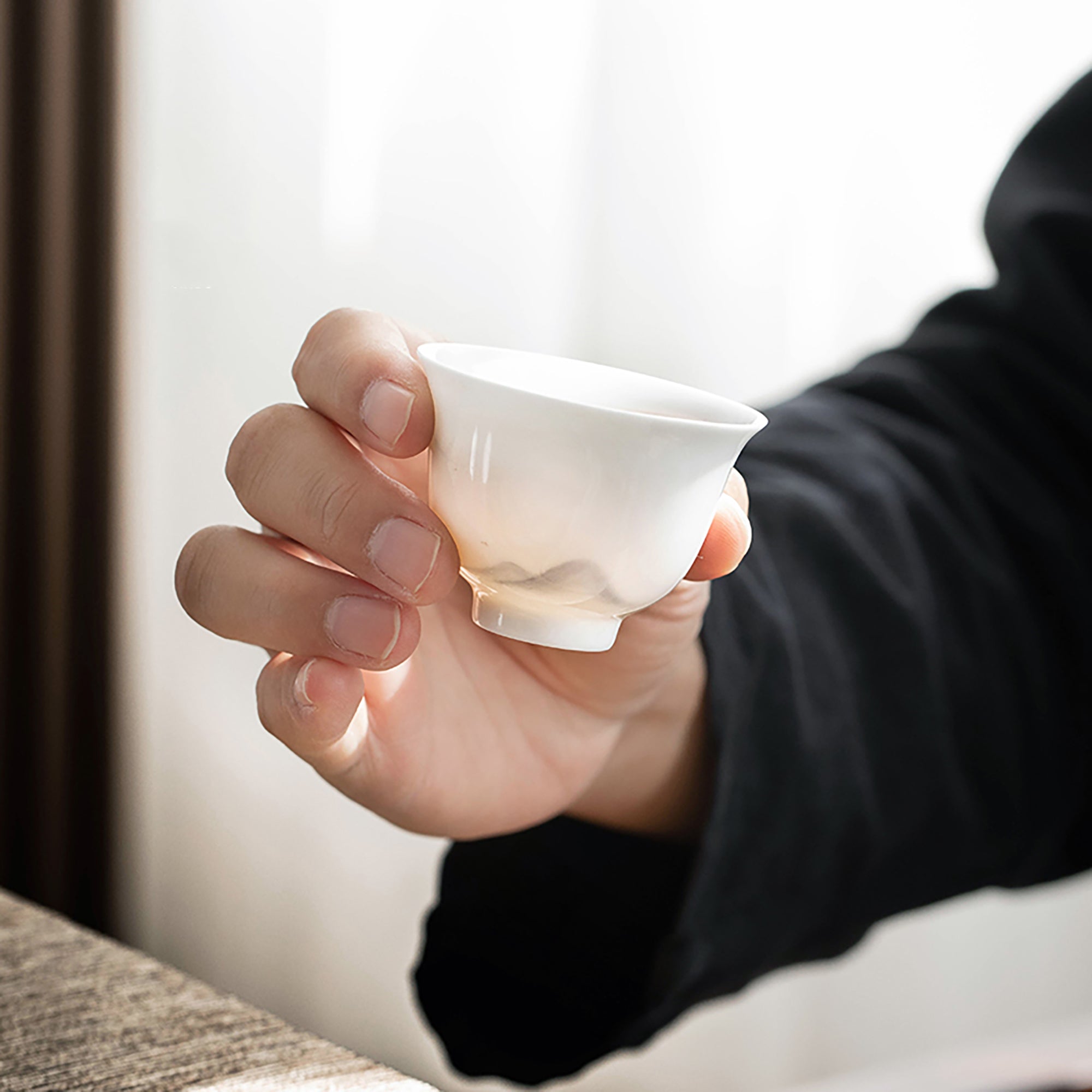 Tasse Gongfu en Céramique en Thème "Montagnes Lointaines"