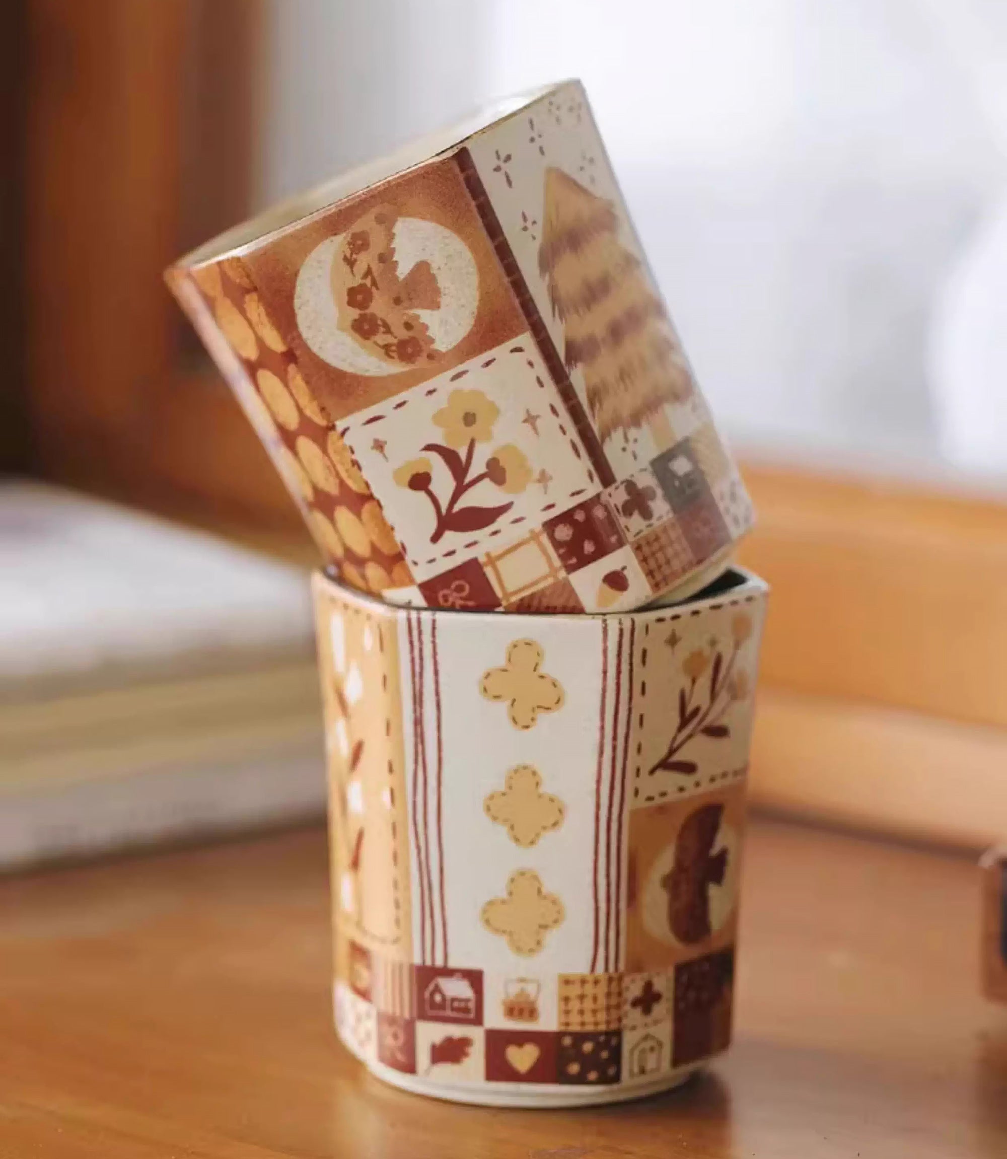 Tasse hexagonale en céramique