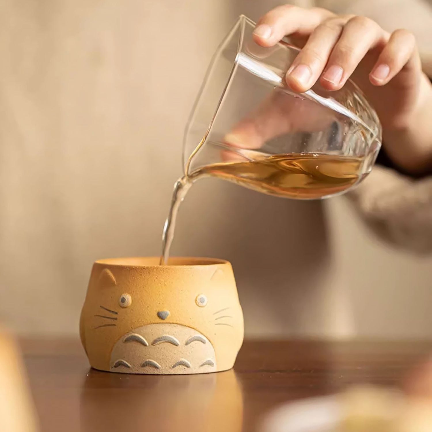 Tasse à thé en céramique avec motif adorable chat