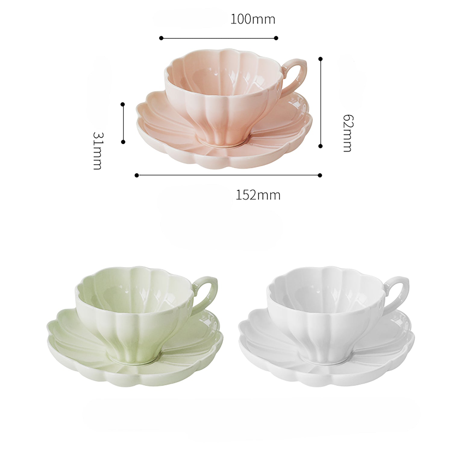 Tasse à café et soucoupe en Série Le Bouquet par Studio M’