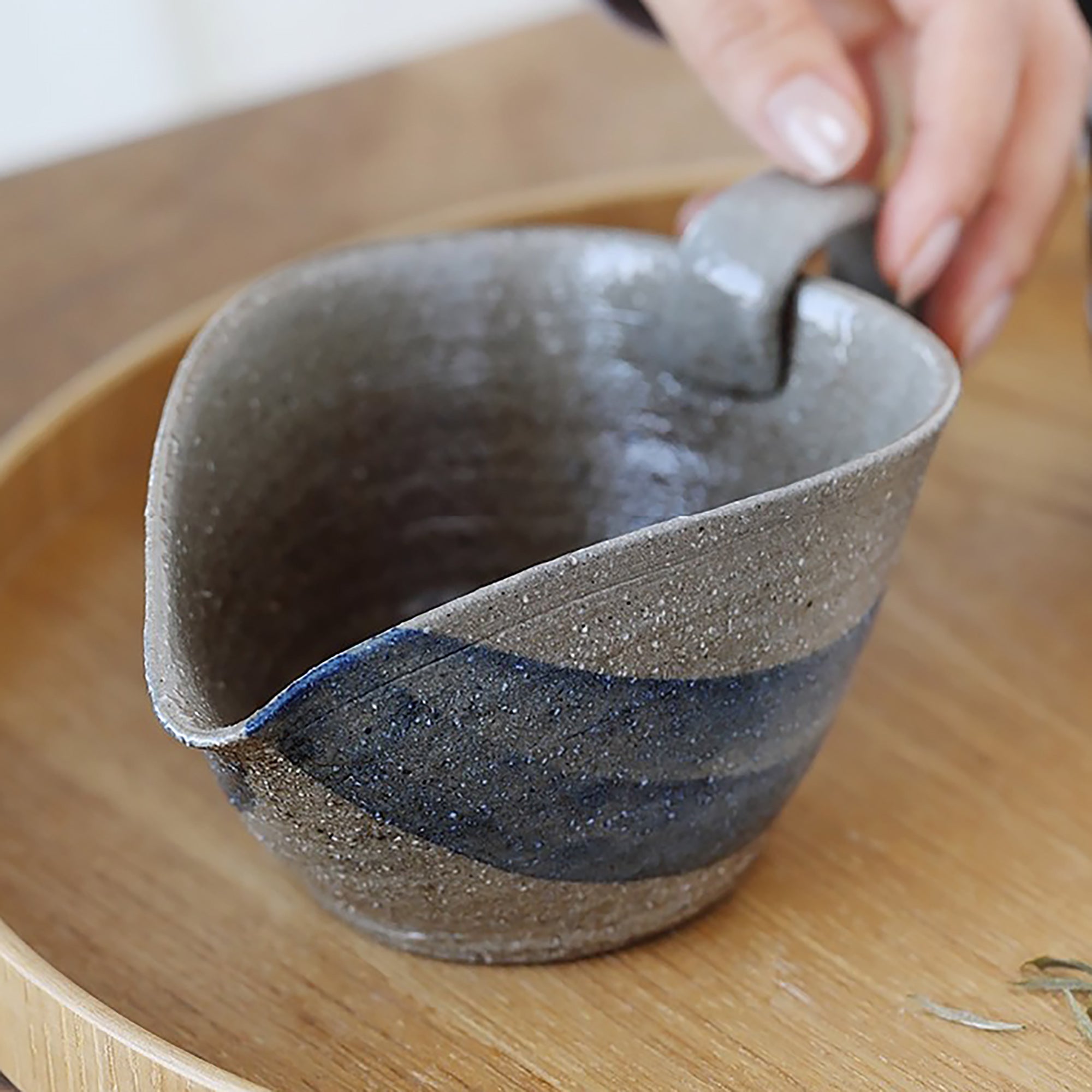 Tasse Katakuchi en grès Tokoname