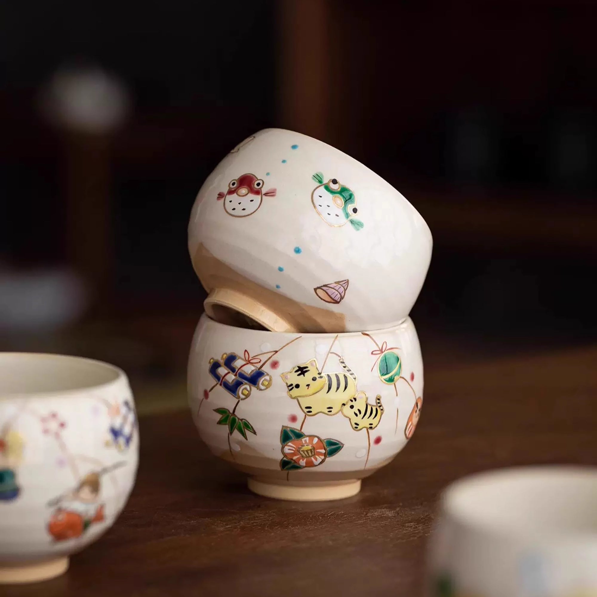 Tasse en céramique "Kiyomizu-yaki" de l&