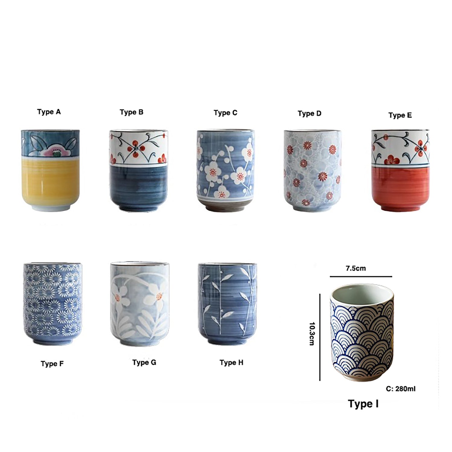 Tasse en céramique style choko japonais