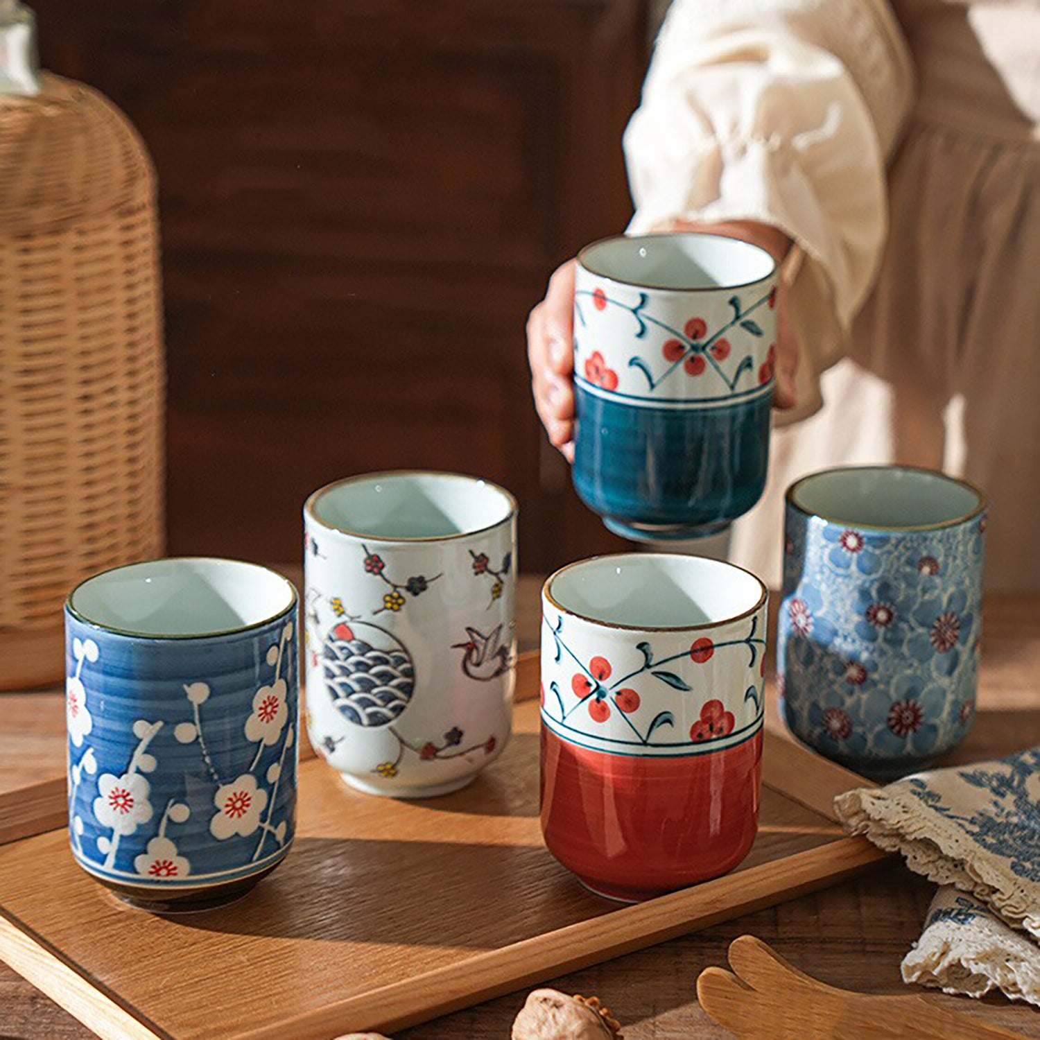 Tasse en céramique style choko japonais