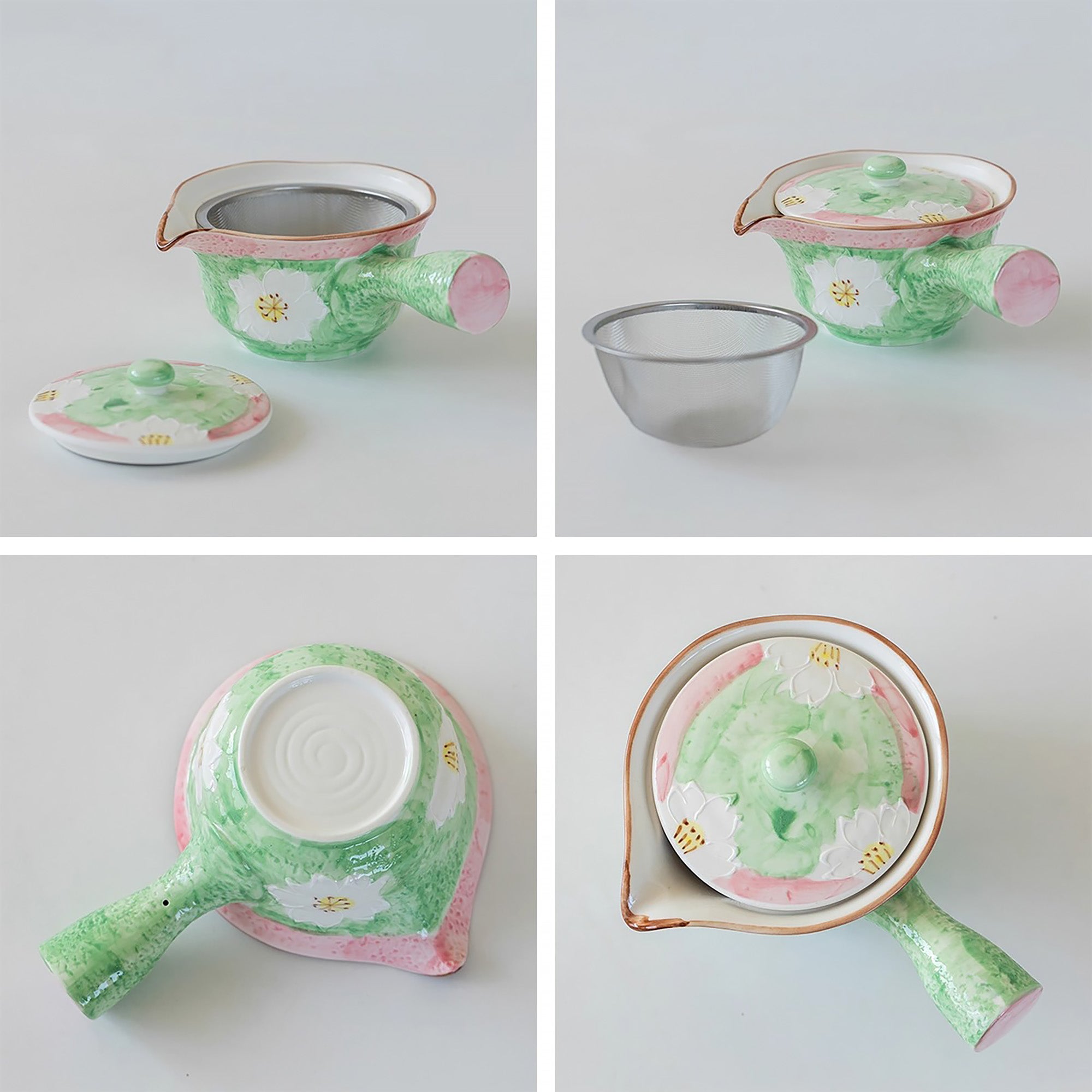 Théière en céramique Minoyaki avec motif sakura