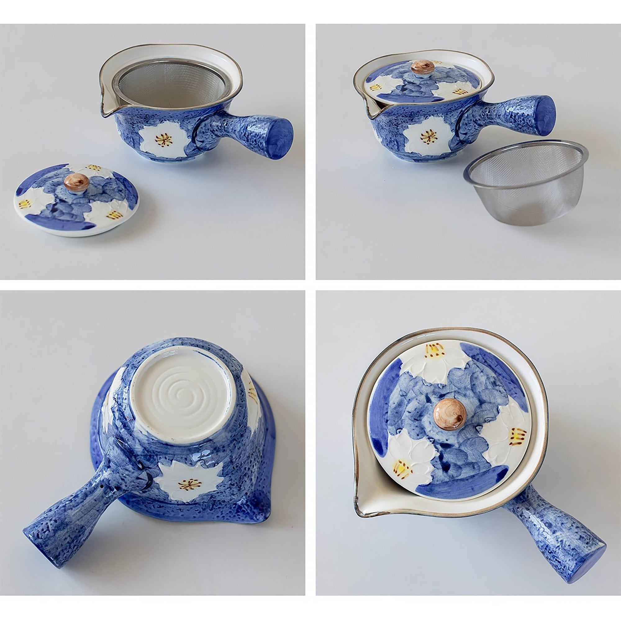 Théière en céramique Minoyaki avec motif sakura