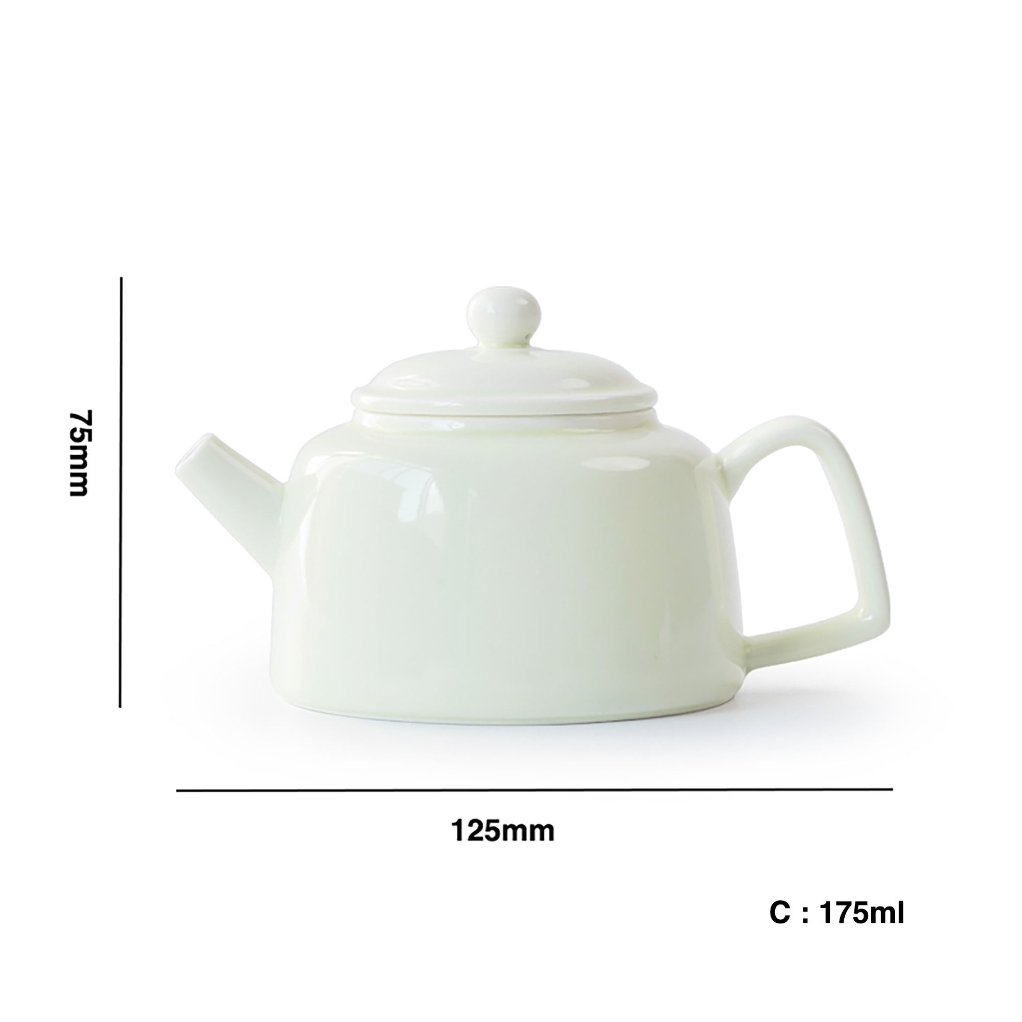 Théière en porcelaine avec émail Primevère innovant