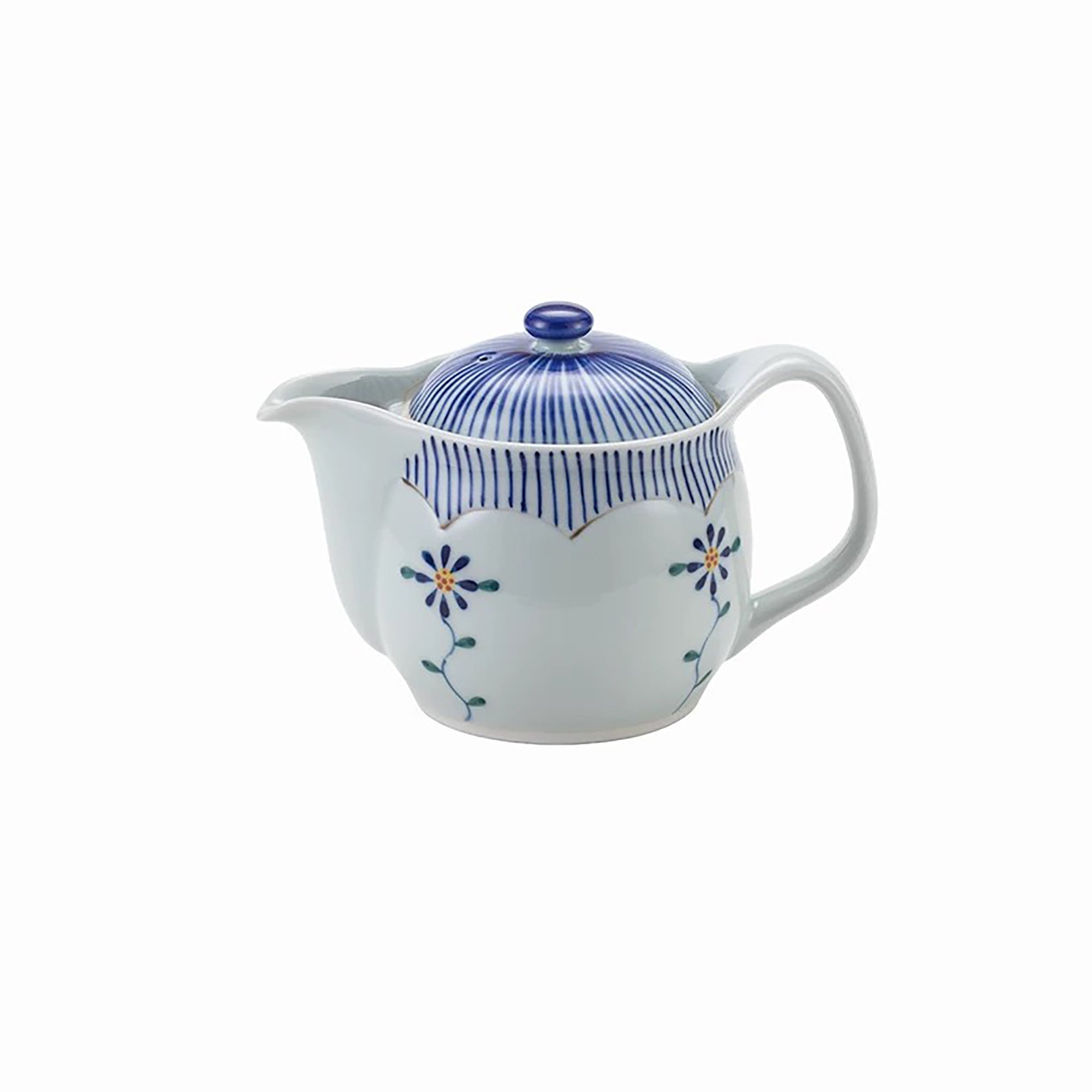 Théière en porcelaine Arita-yaki Yako-gama décor floral