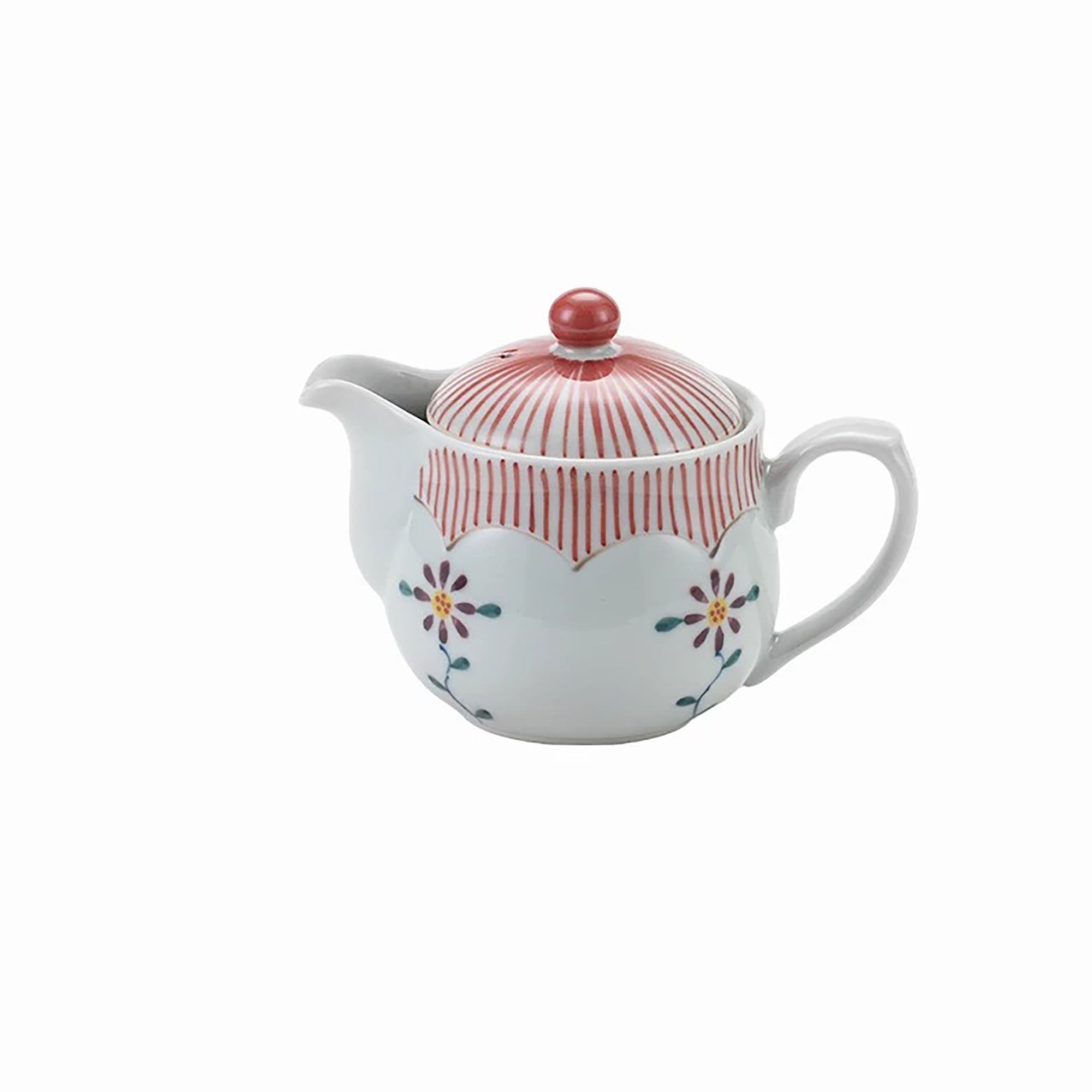 Théière en porcelaine Arita-yaki Yako-gama décor floral