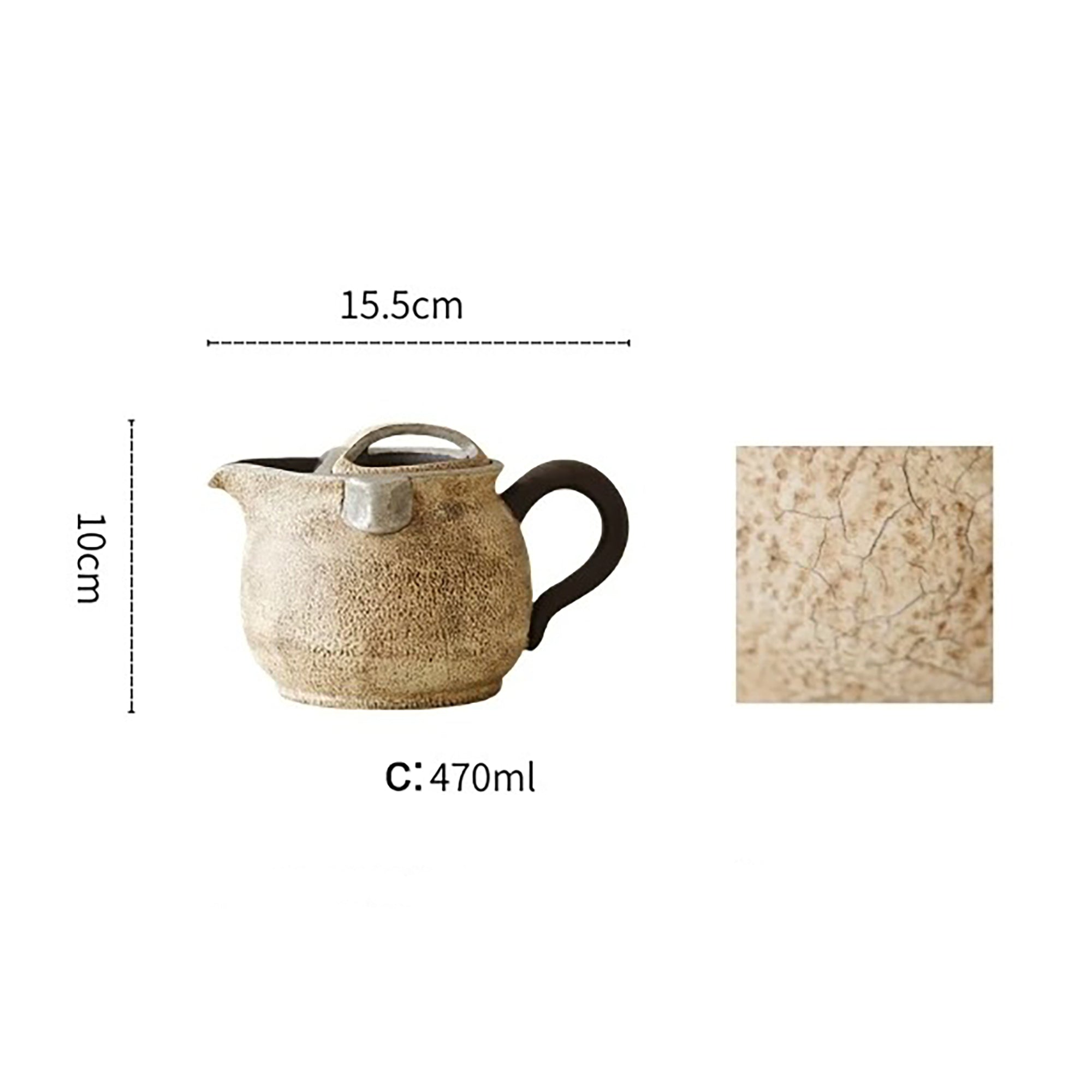Théière artisanale en argile style wabi-sabi
