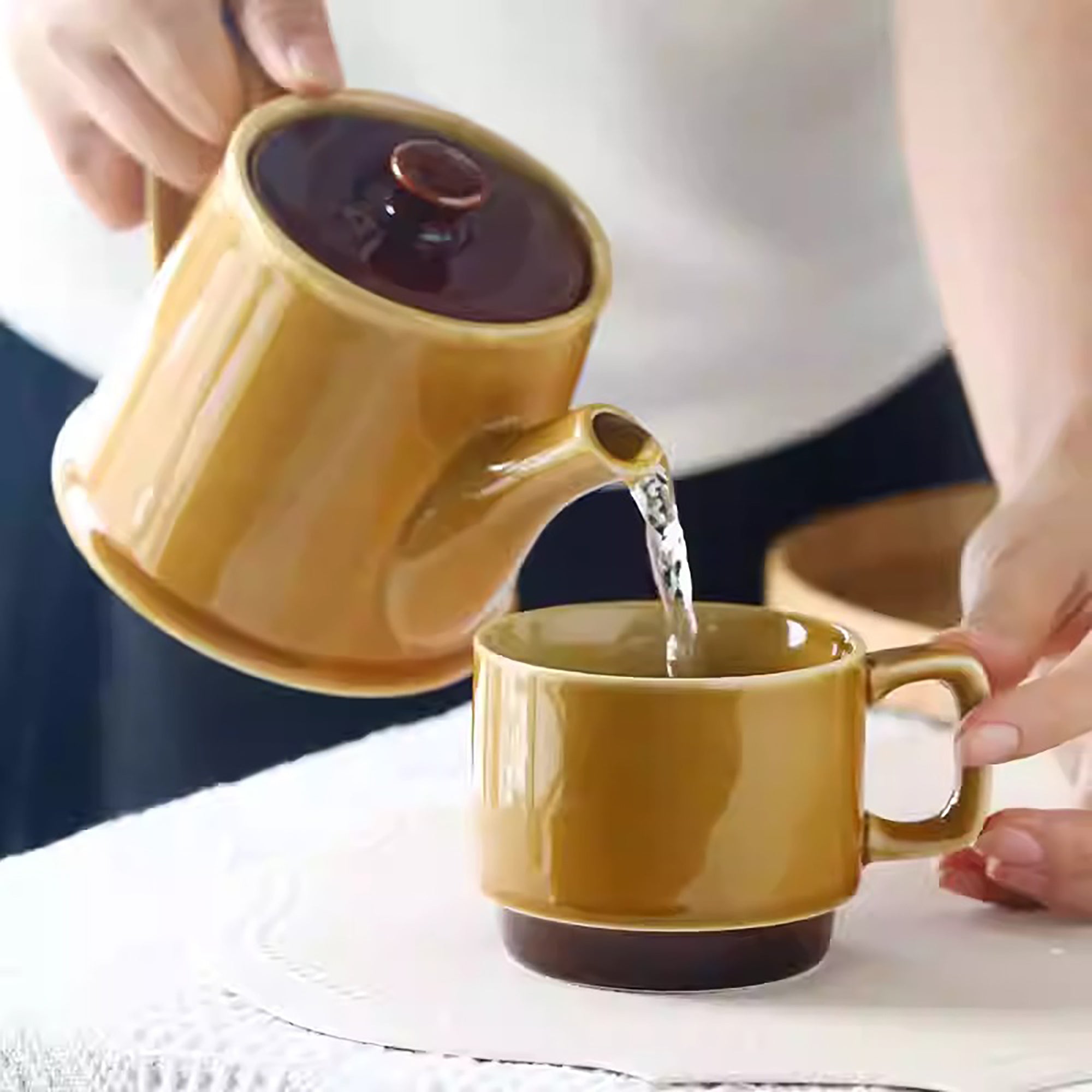 Service à thé en céramique Iga-yaki Tojiki