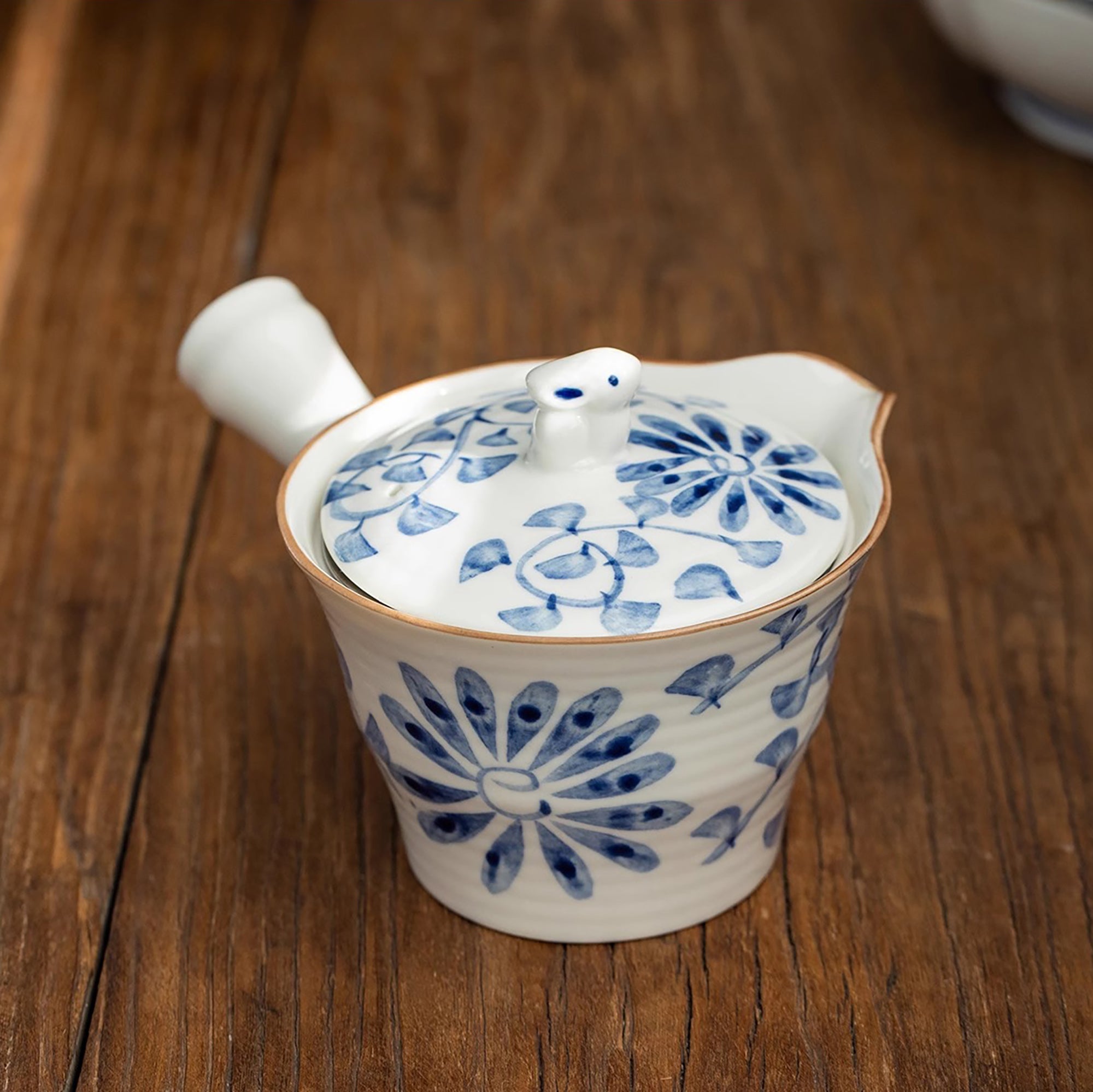 Théière kyusu en céramique Minoyaki