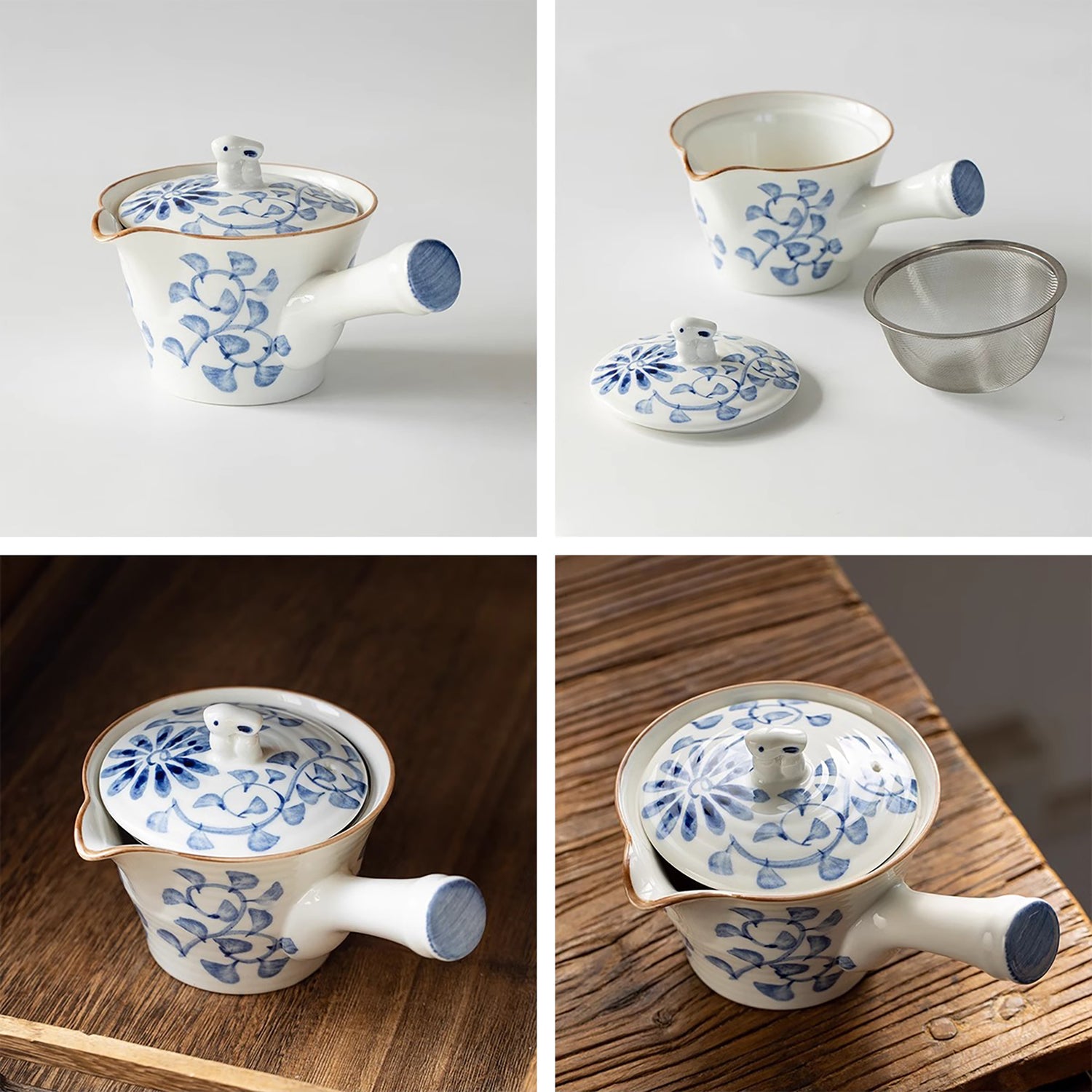 Théière kyusu en céramique Minoyaki