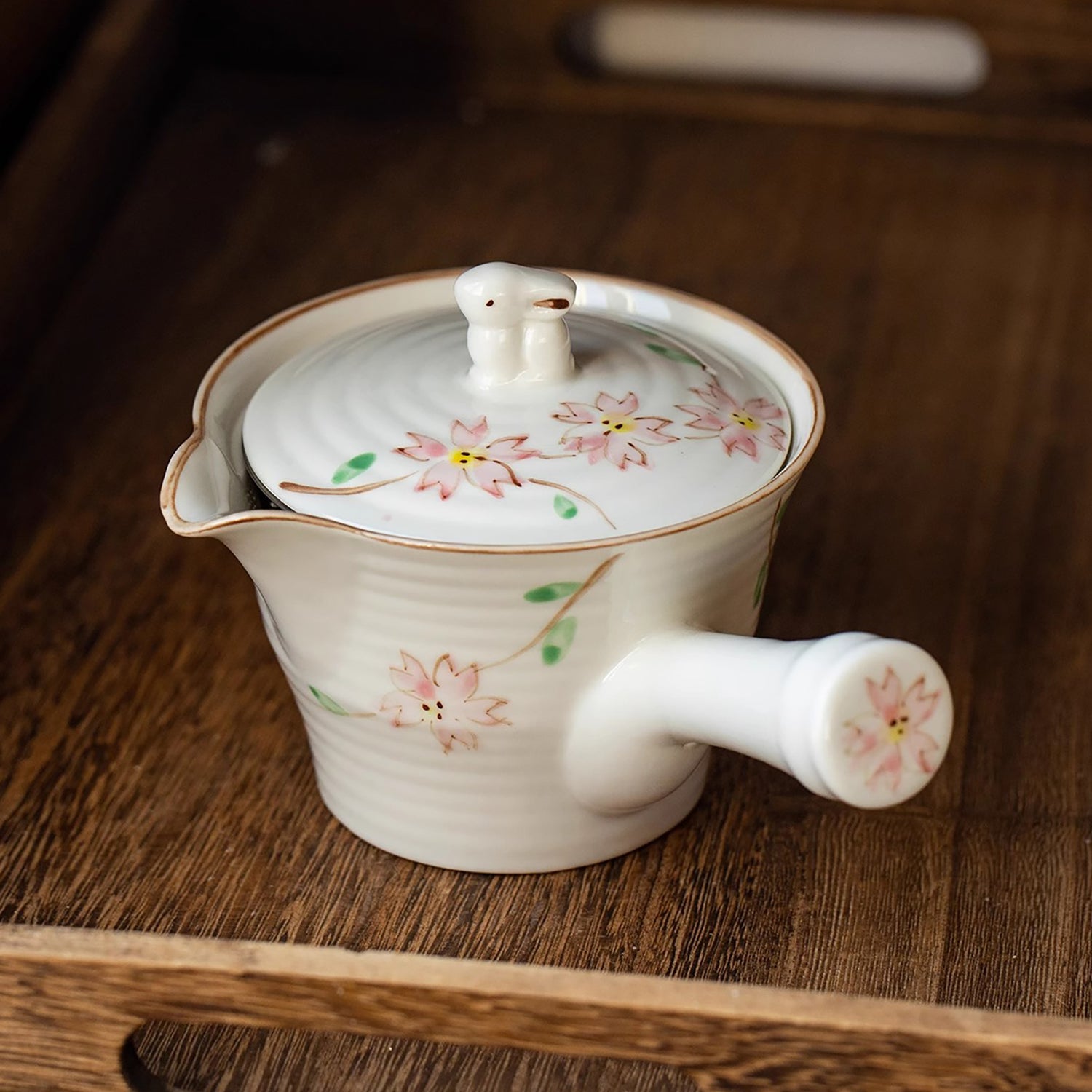 Théière kyusu en céramique Minoyaki