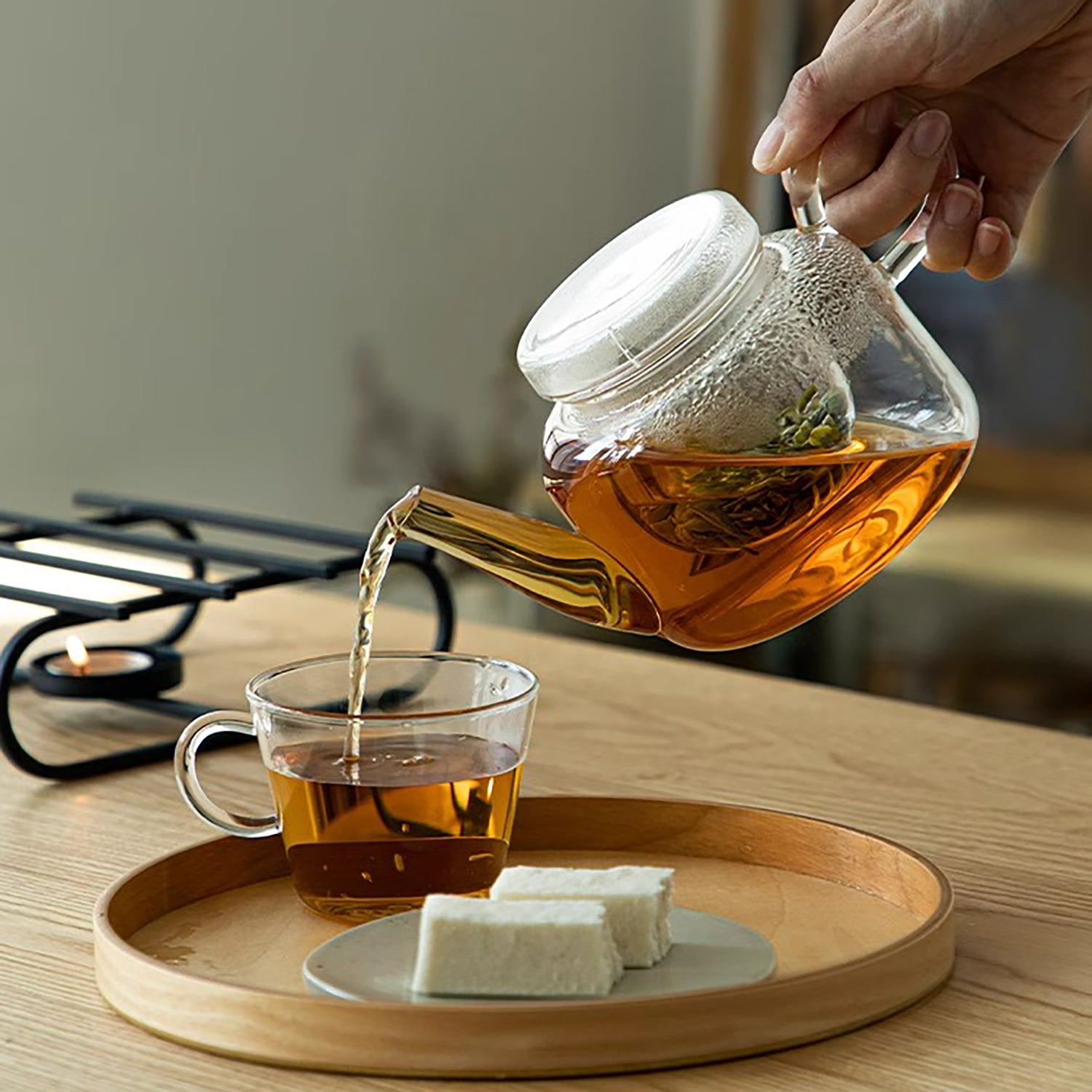 Théière japonaise en verre Shimoyama