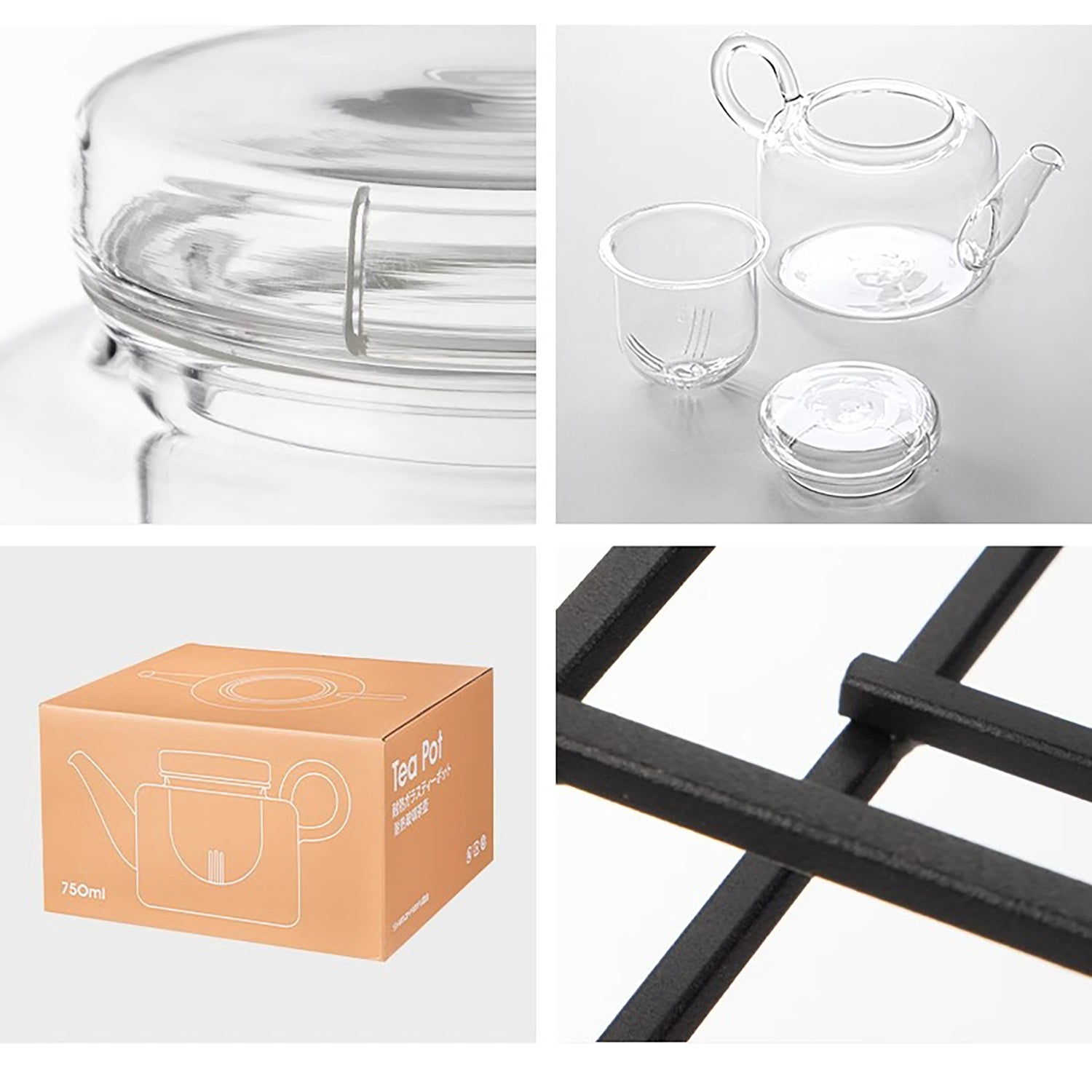 Théière japonaise en verre Shimoyama