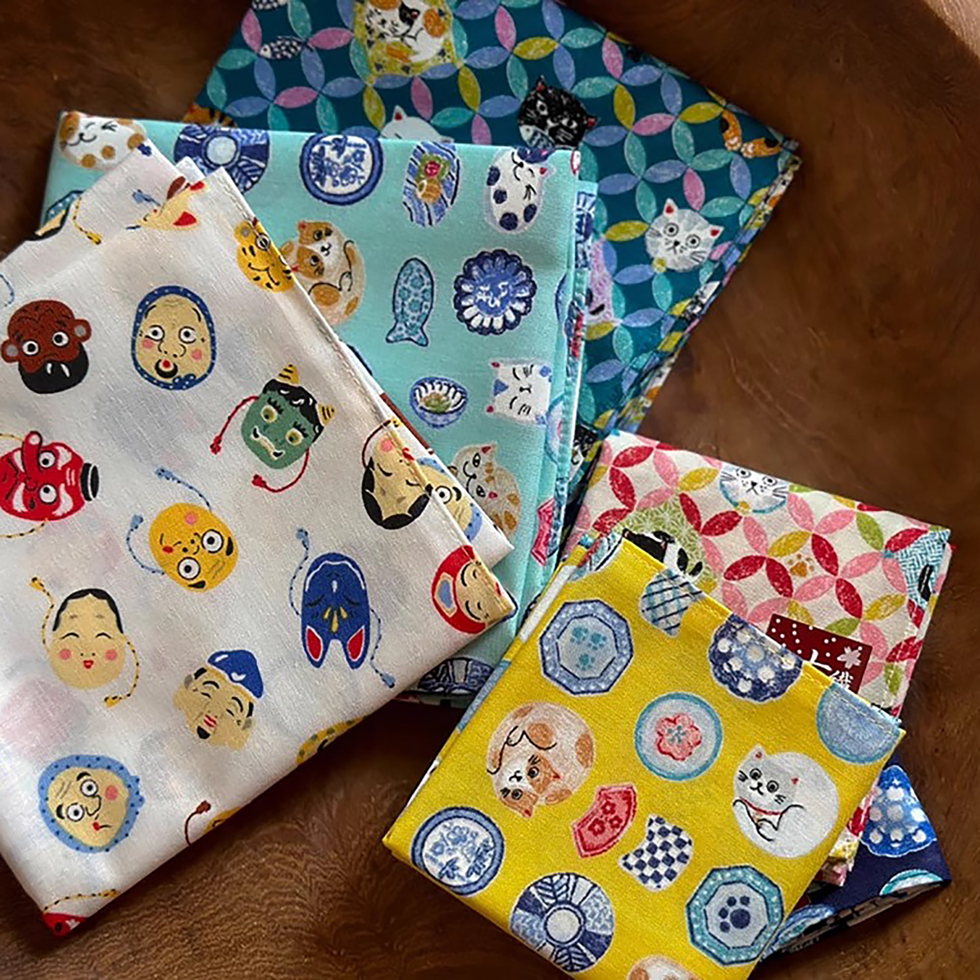 Furoshiki japonais en coton Sankosen