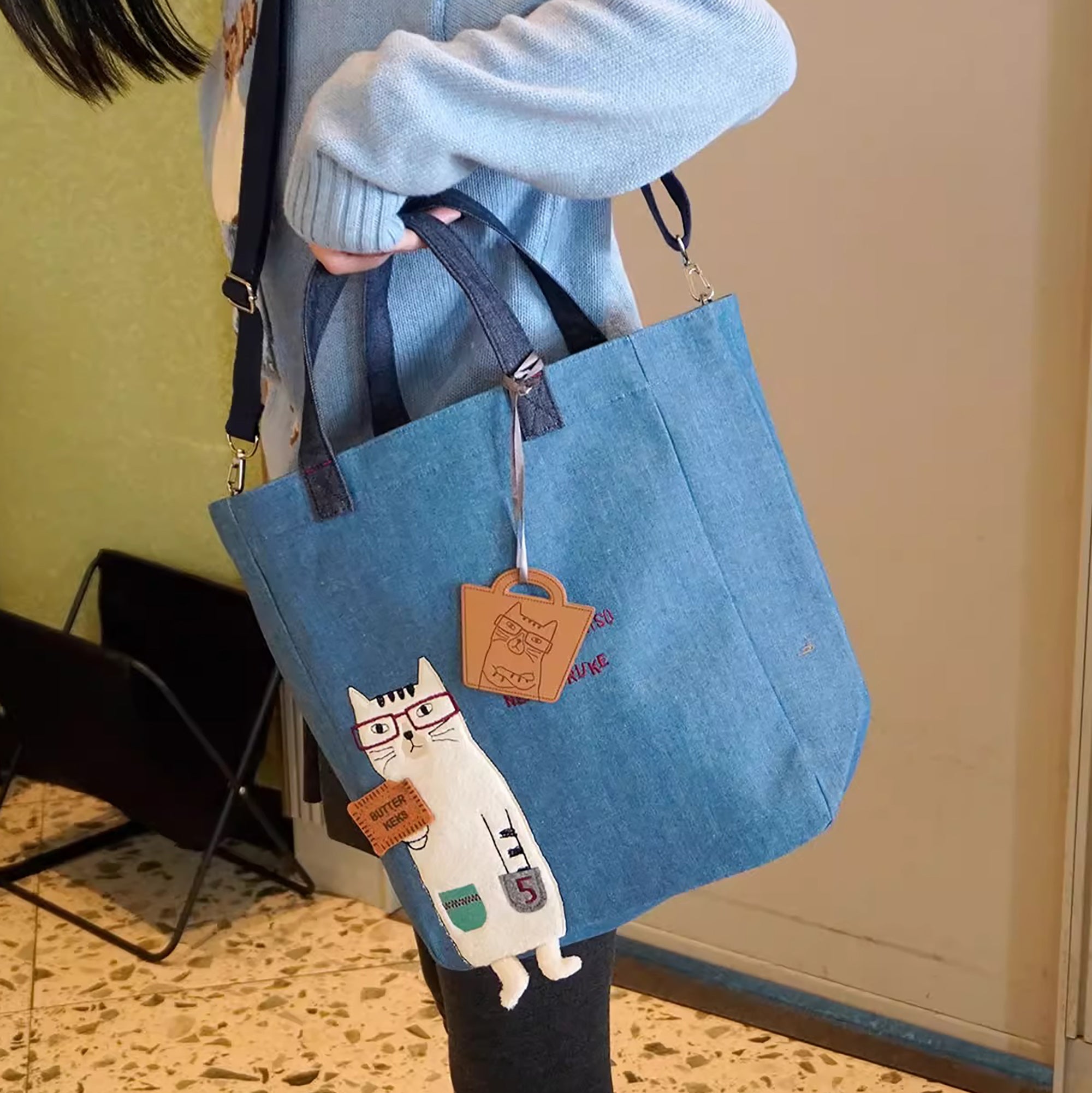 Sac cabas en toile brodée Kusuguru