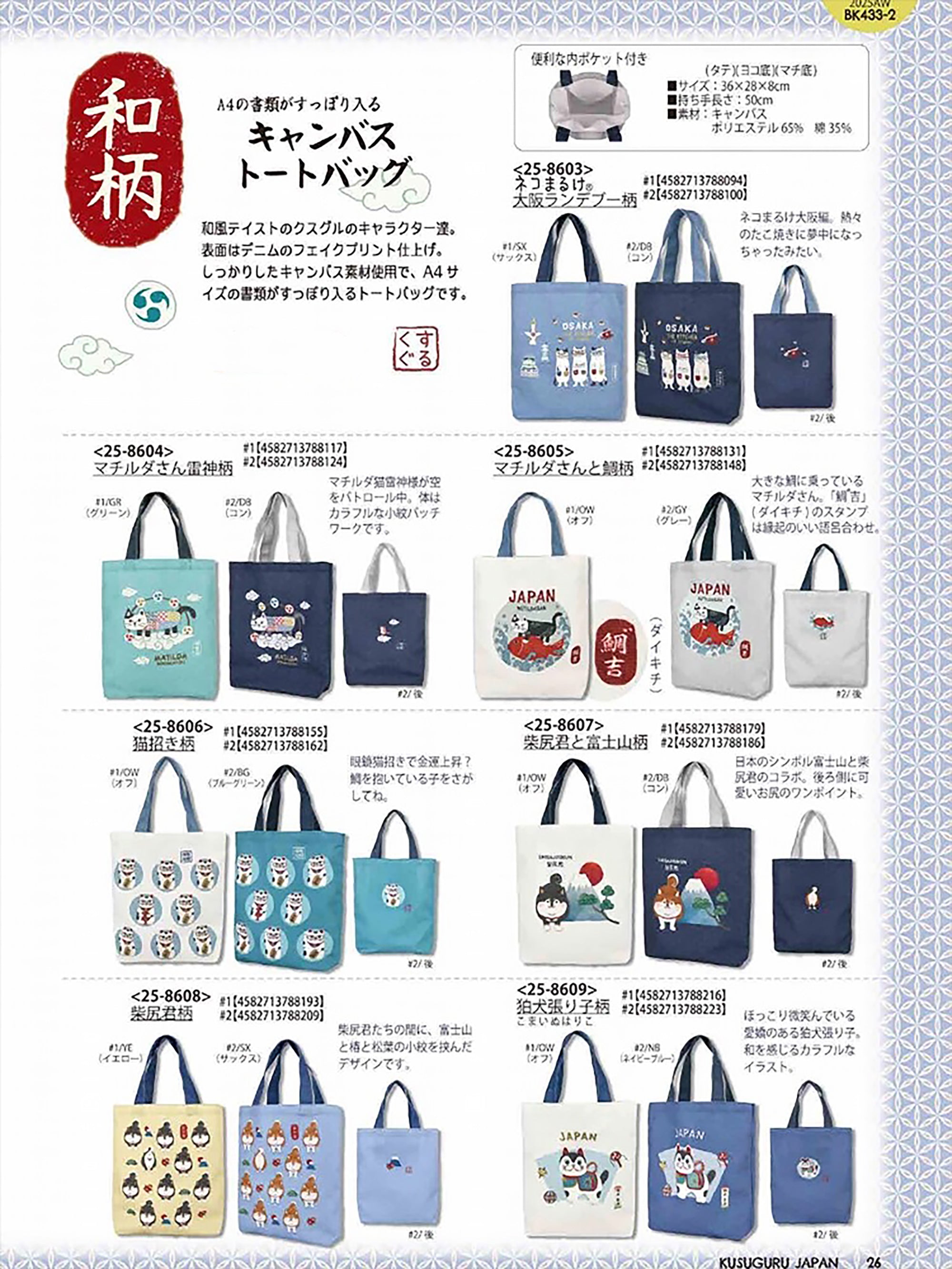Tote bag en toile Kusuguru