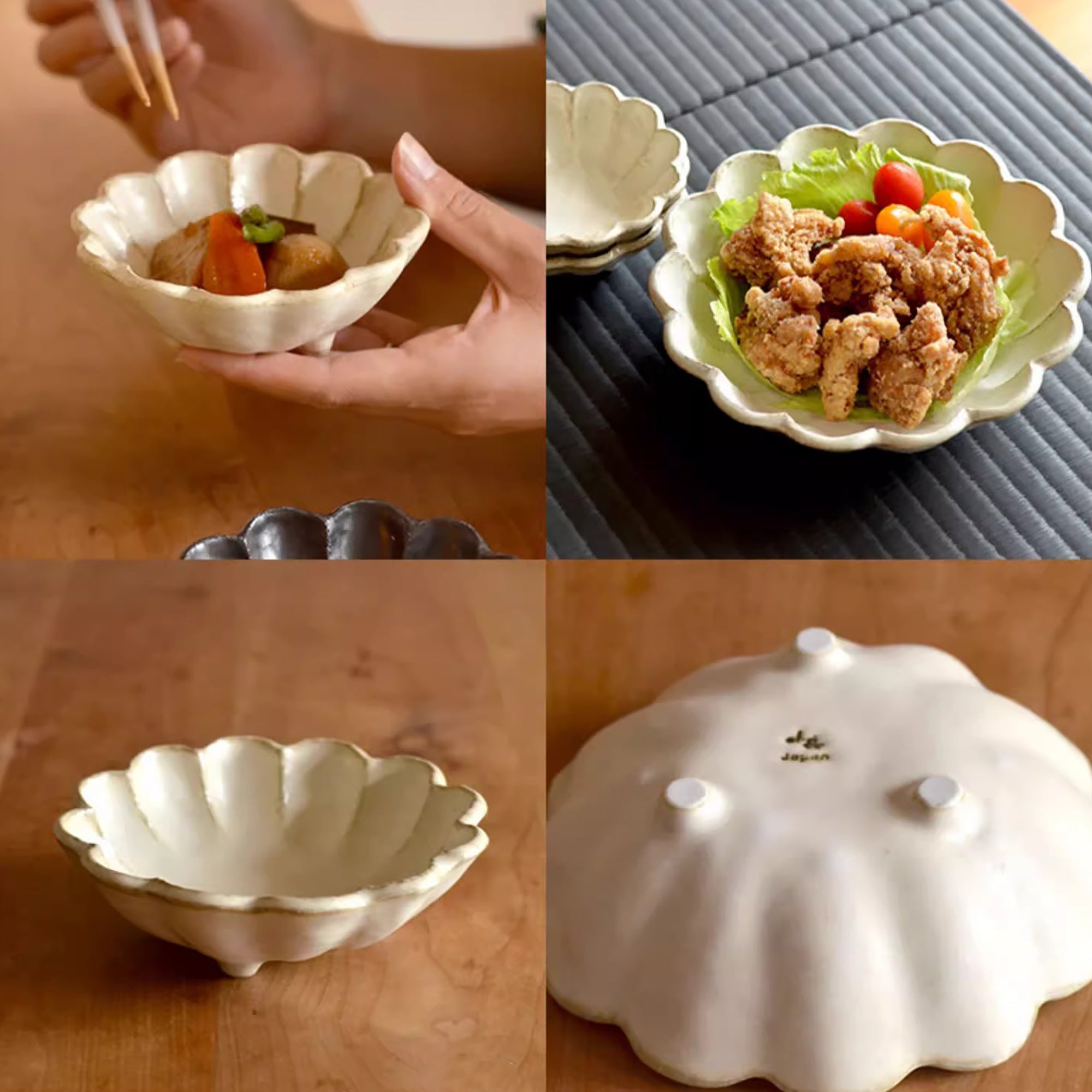Pear Blossom Shaped Ceramic Dinnerware by Rinka Seito
