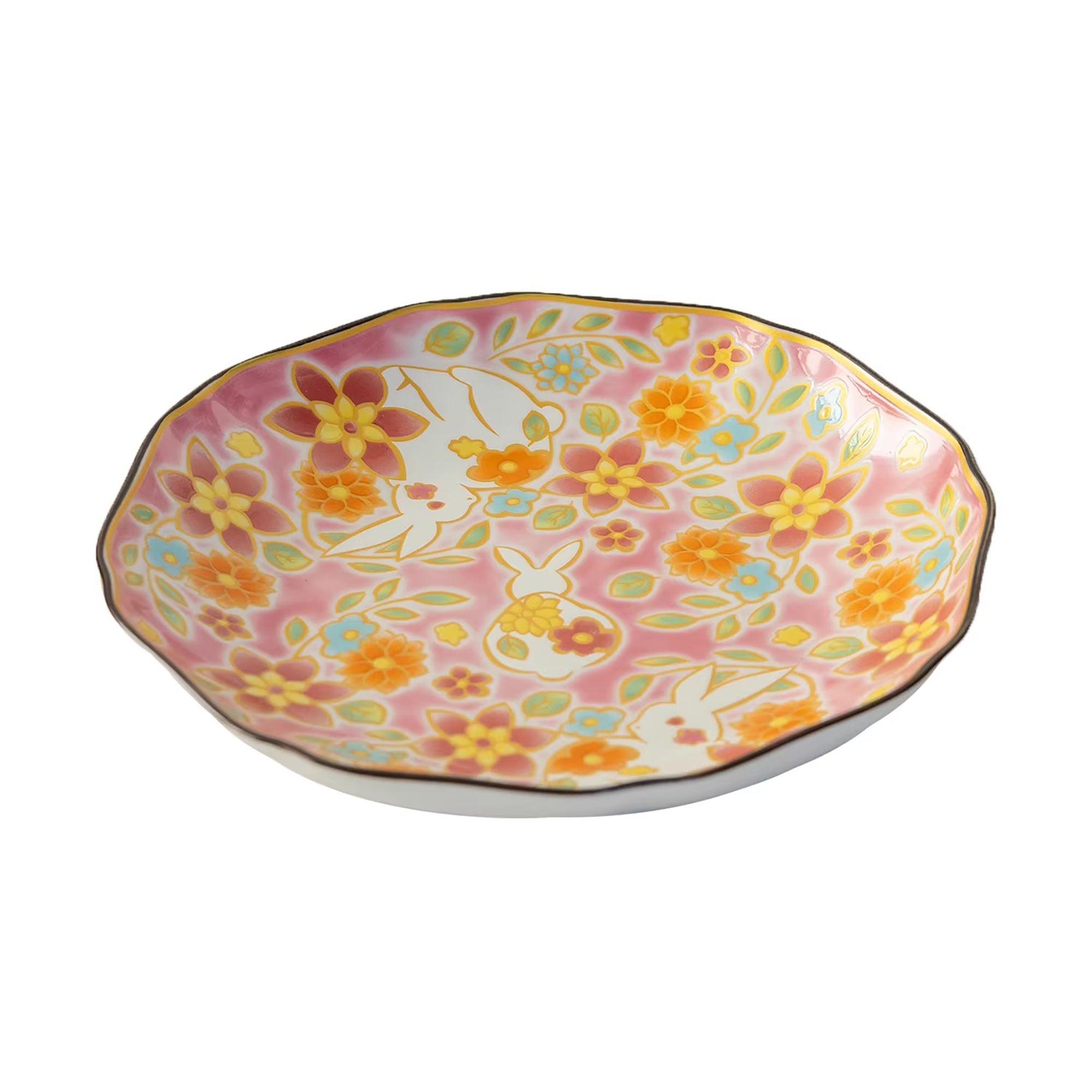 Vaisselle Kutani-yaki motif lapin