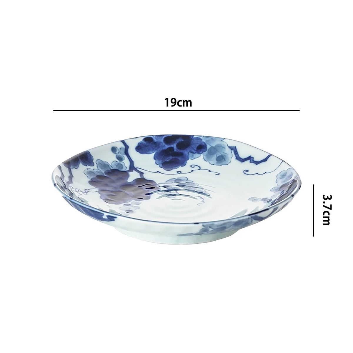 Vaisselle Minoyaki à motif bleu indigo “Kasuri”