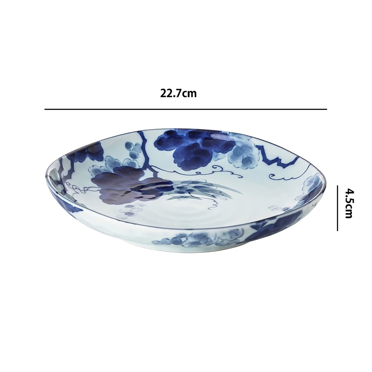 Vaisselle Minoyaki à motif bleu indigo “Kasuri”