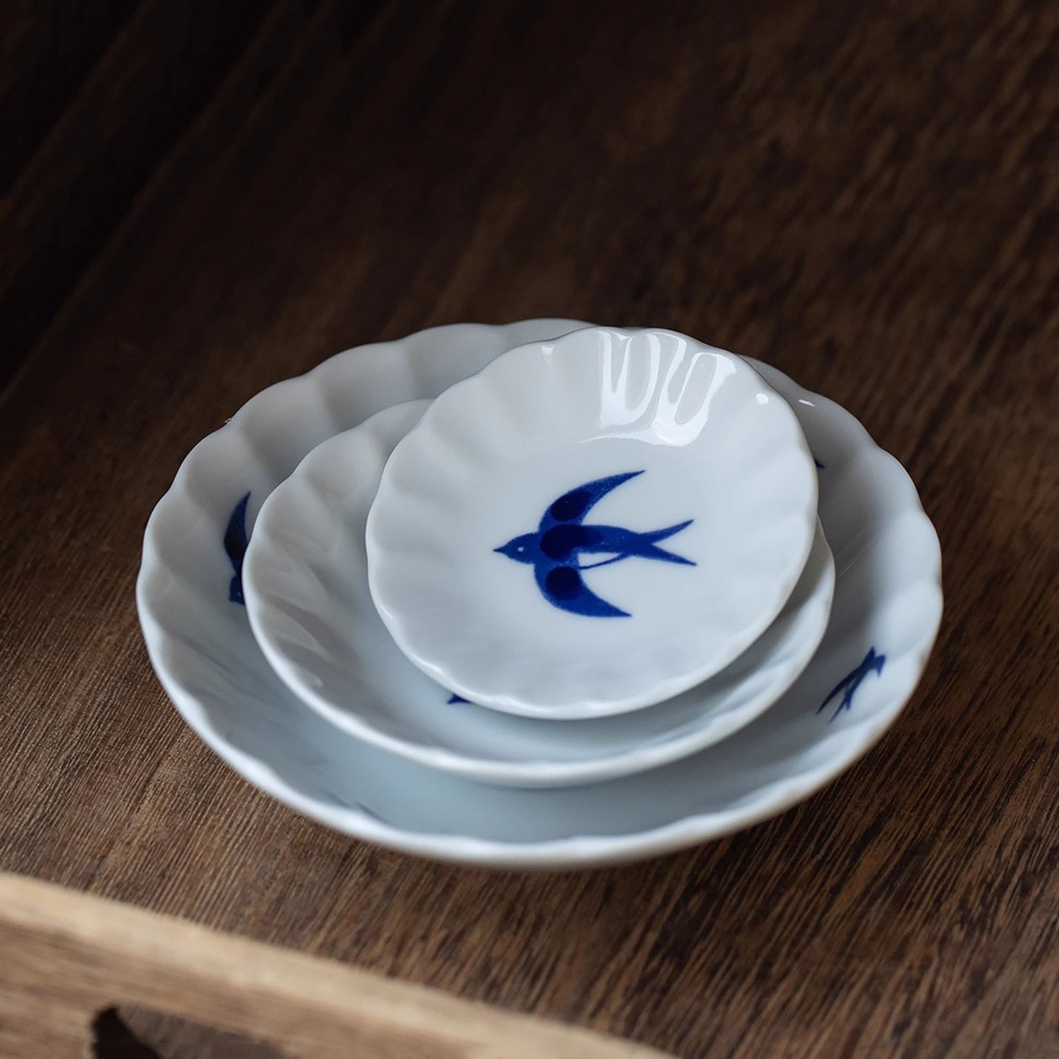 Vaisselle en céramique Mino-yaki avec Motif d’hirondelle