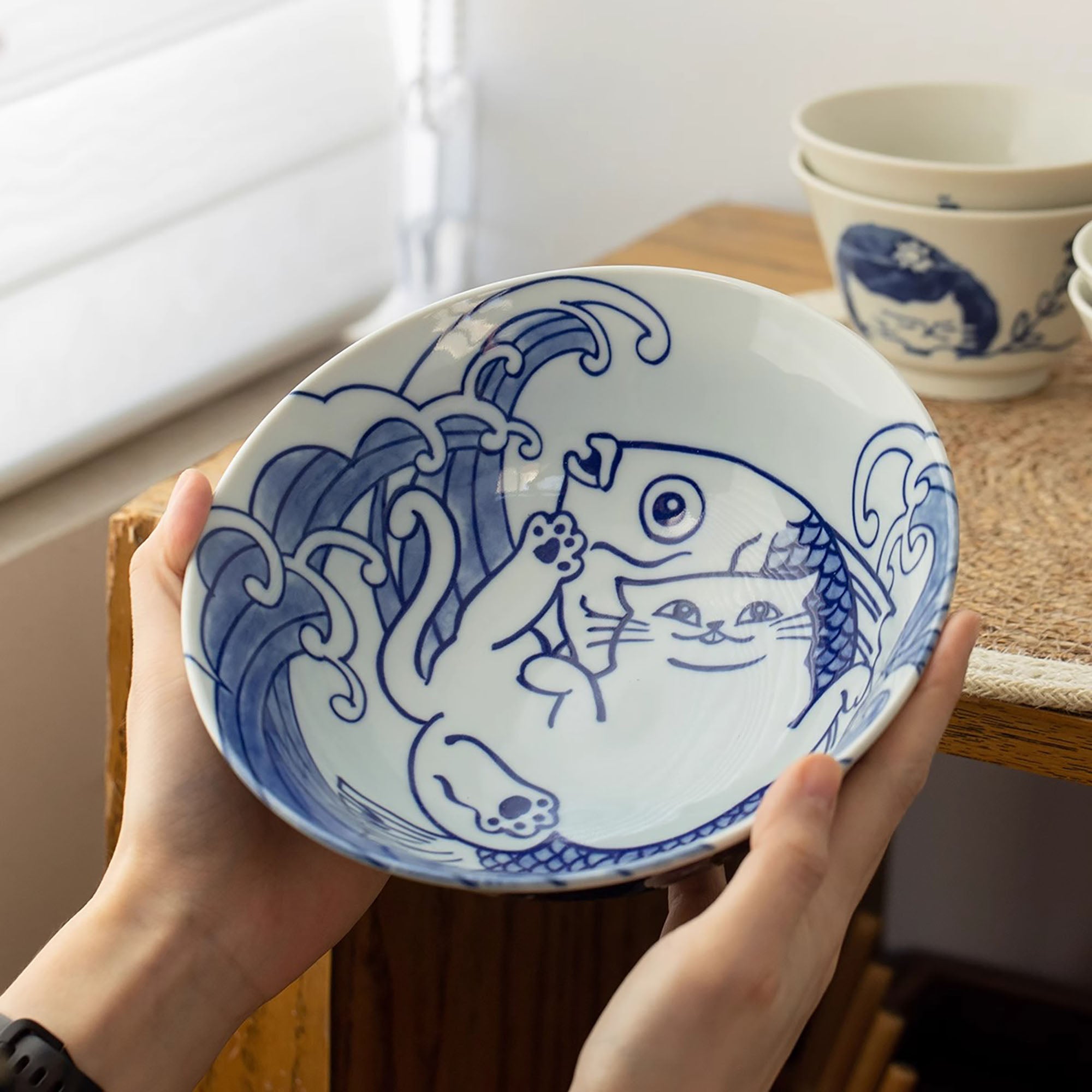 Minoyaki Tableware with "Cats&