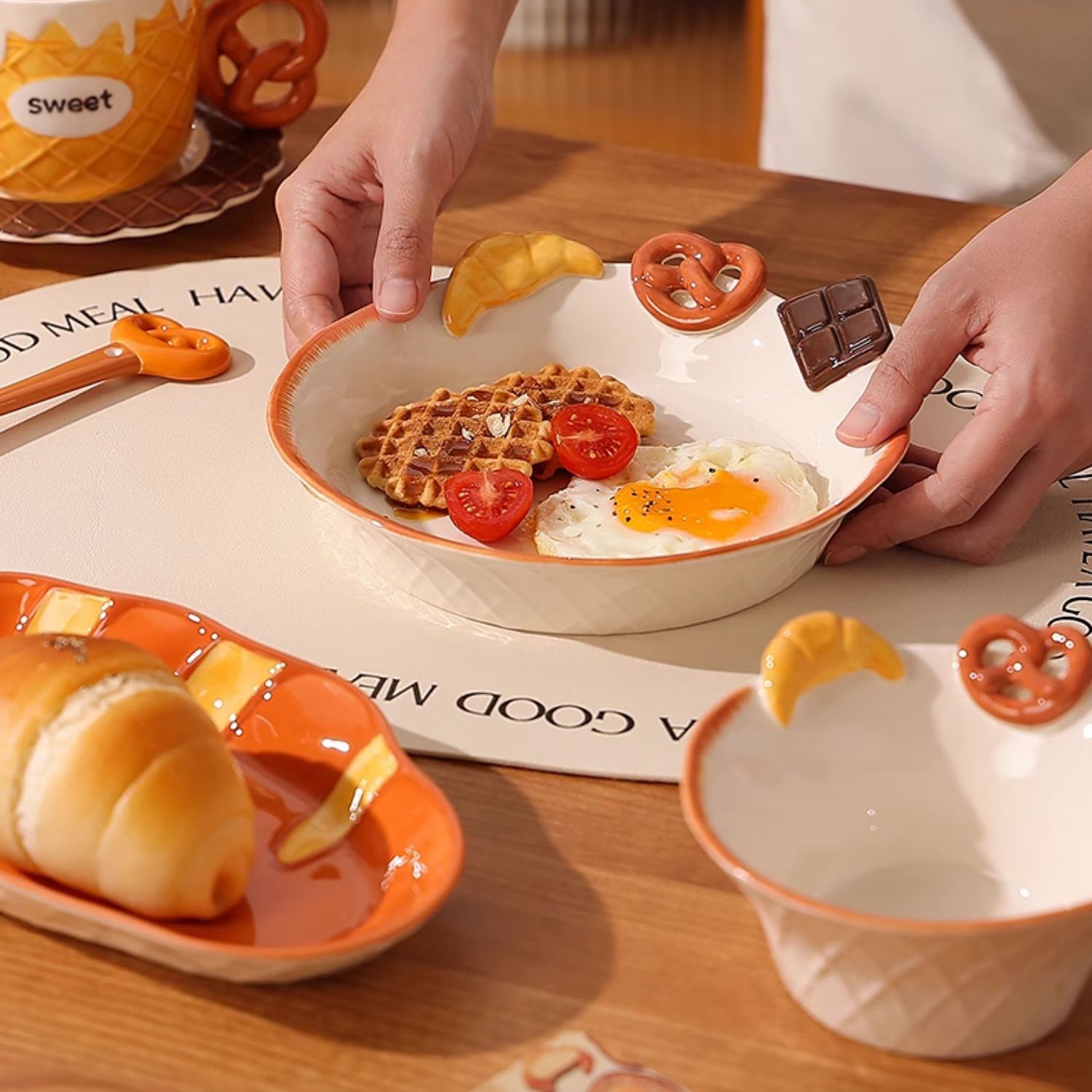 Vaisselle de petit-déjeuner en céramique
