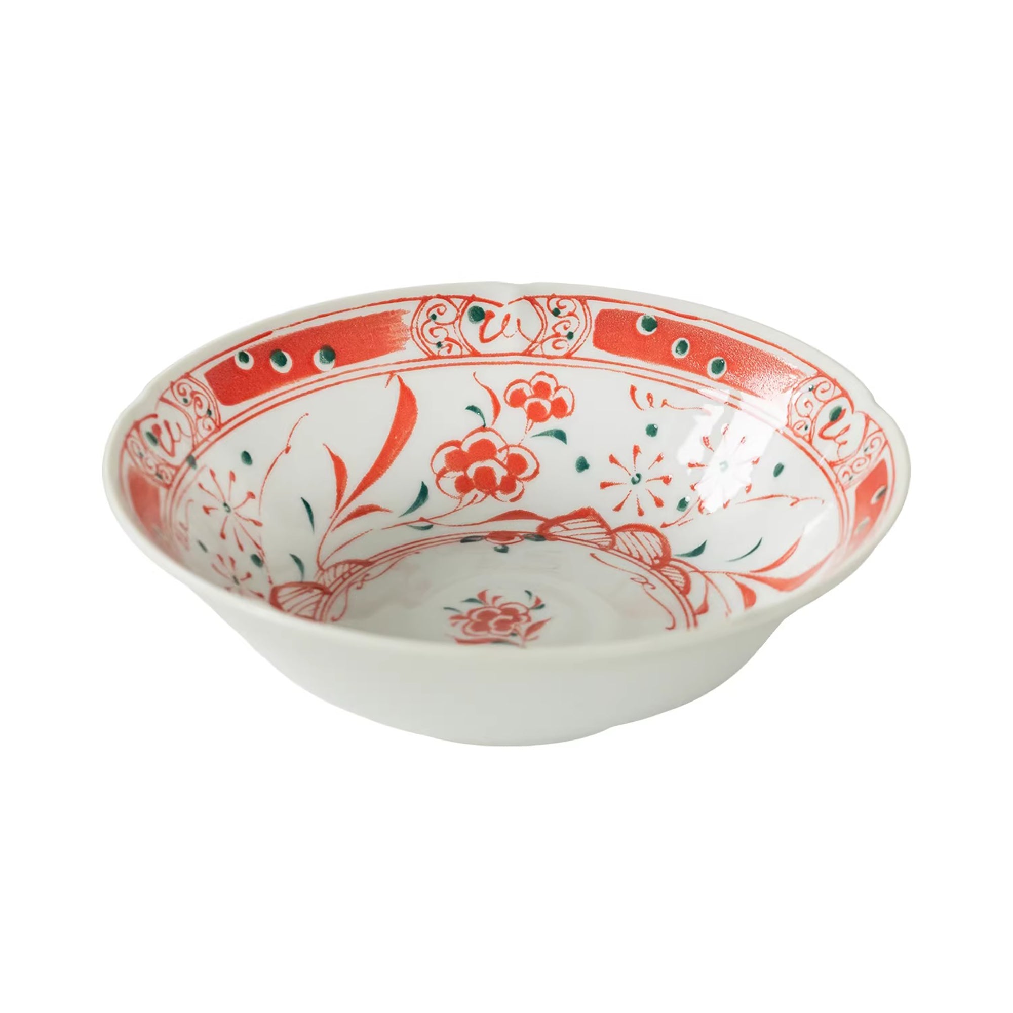 Vaisselle Minoyaki Aka-e motif prunier