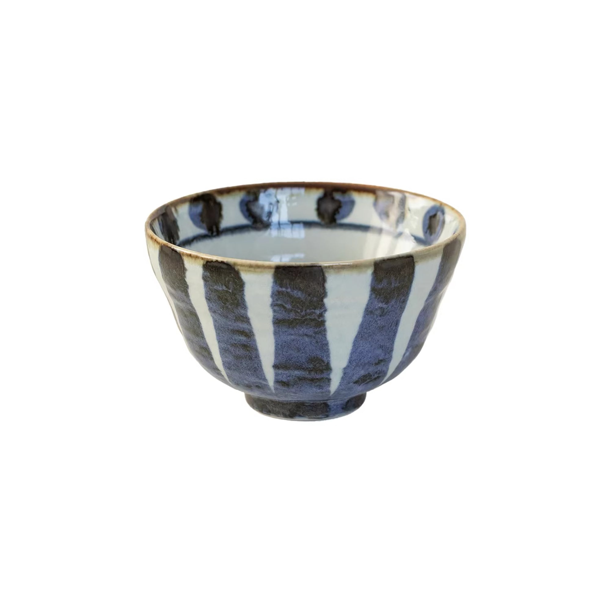 Bol en céramique Setoyaki motif vintage peint main