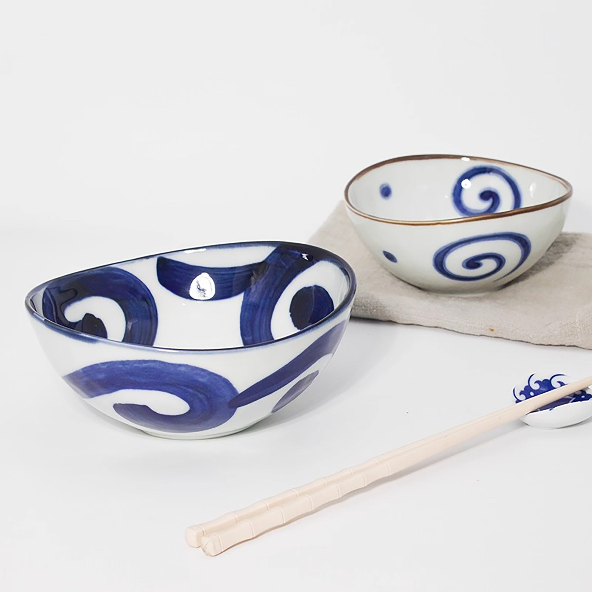 Bol en céramique Minoyaki Hidatakayama forme ovale